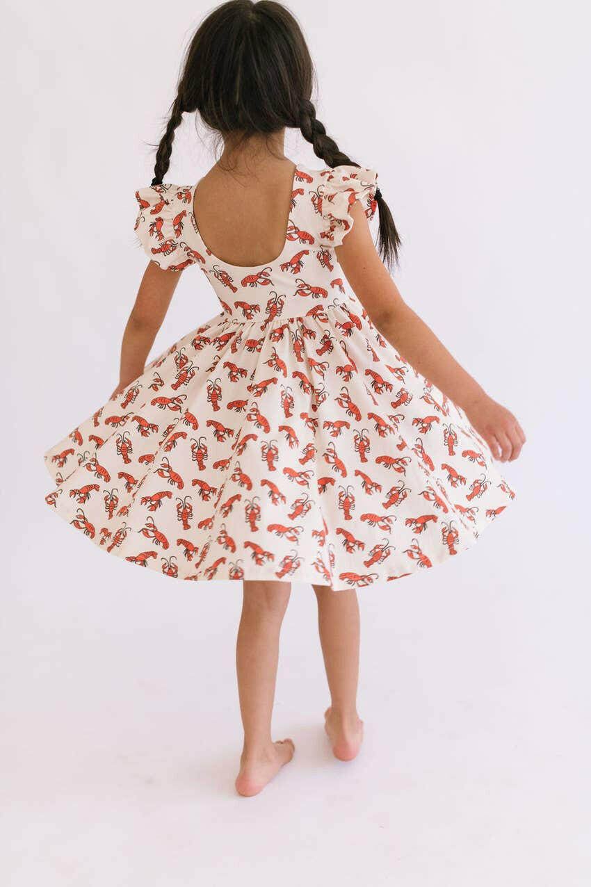 Olivia Dress in Crawfish dress Ollie Jay