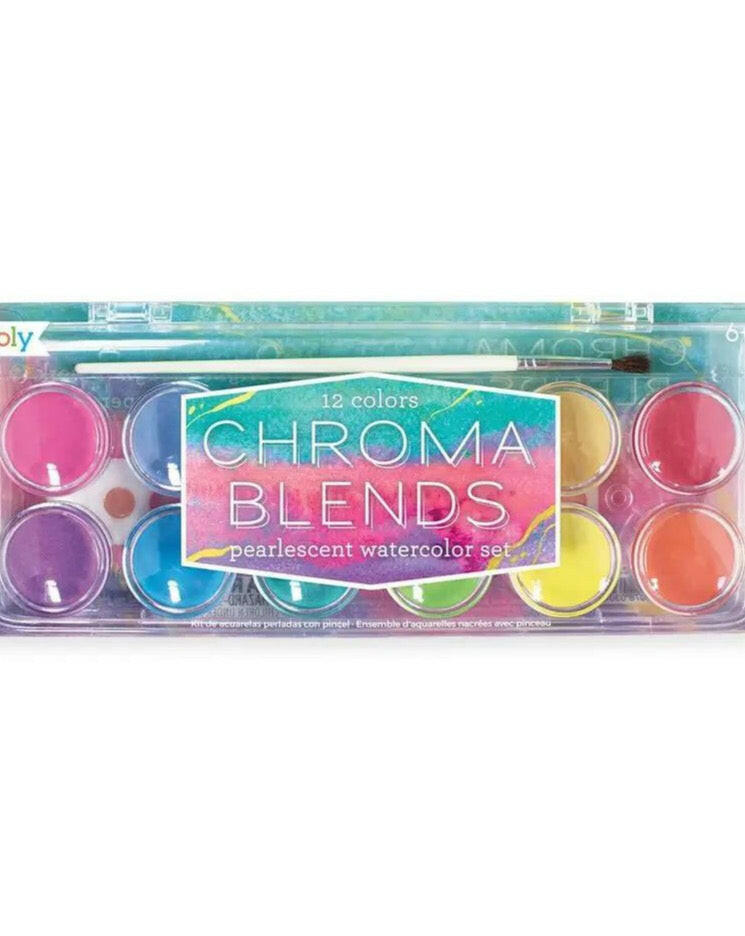 Chroma Blends Pearlescent Watercolors - 13 Piece Set Art Supplies OOLY - Art & School Supplies