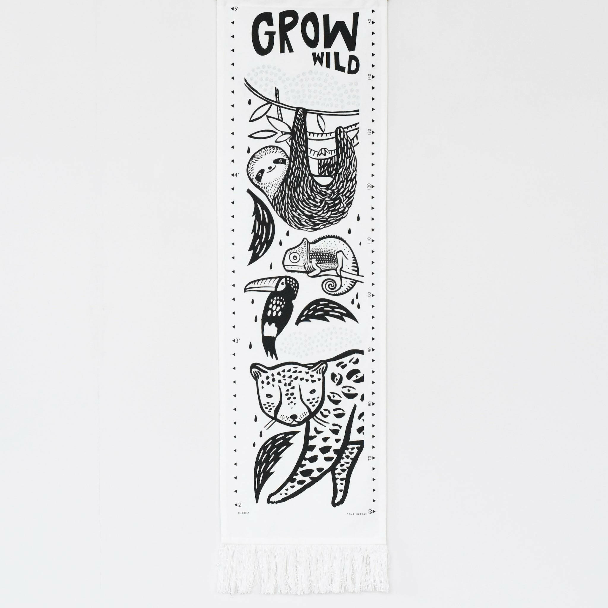 Canvas Growth Chart - Rainforest Decor Wee Gallery