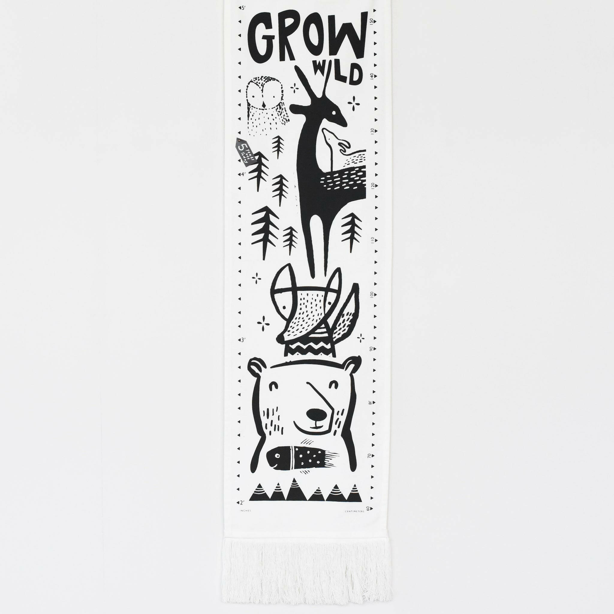 Canvas Growth Chart - Woodland Decor Wee Gallery
