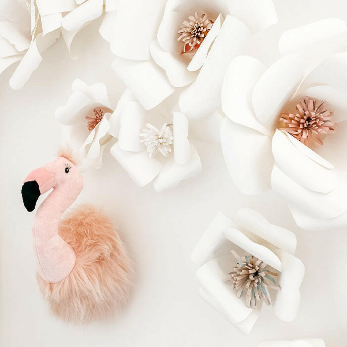 Plush Flamingo Wall Mount Stuffed Toy MON AMI
