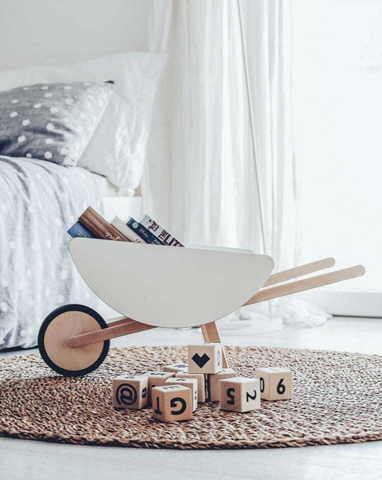 Ooh Noo Toy Wheelbarrow - White Kids Toys Ooh Noo