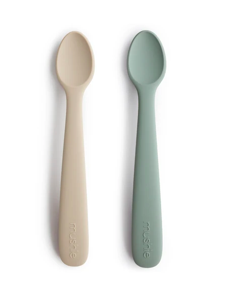 Silicone Feeding Spoons - Cambridge Blue/Shifting Sand- 2 Pack – Little  Wonder & Co