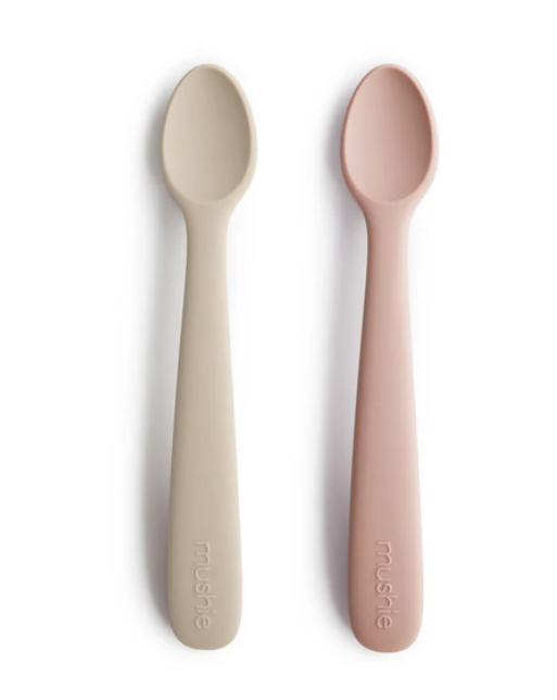 Silicone Feeding Spoons - Blush Shifting/Sand- 2 Pack feeding Mushie
