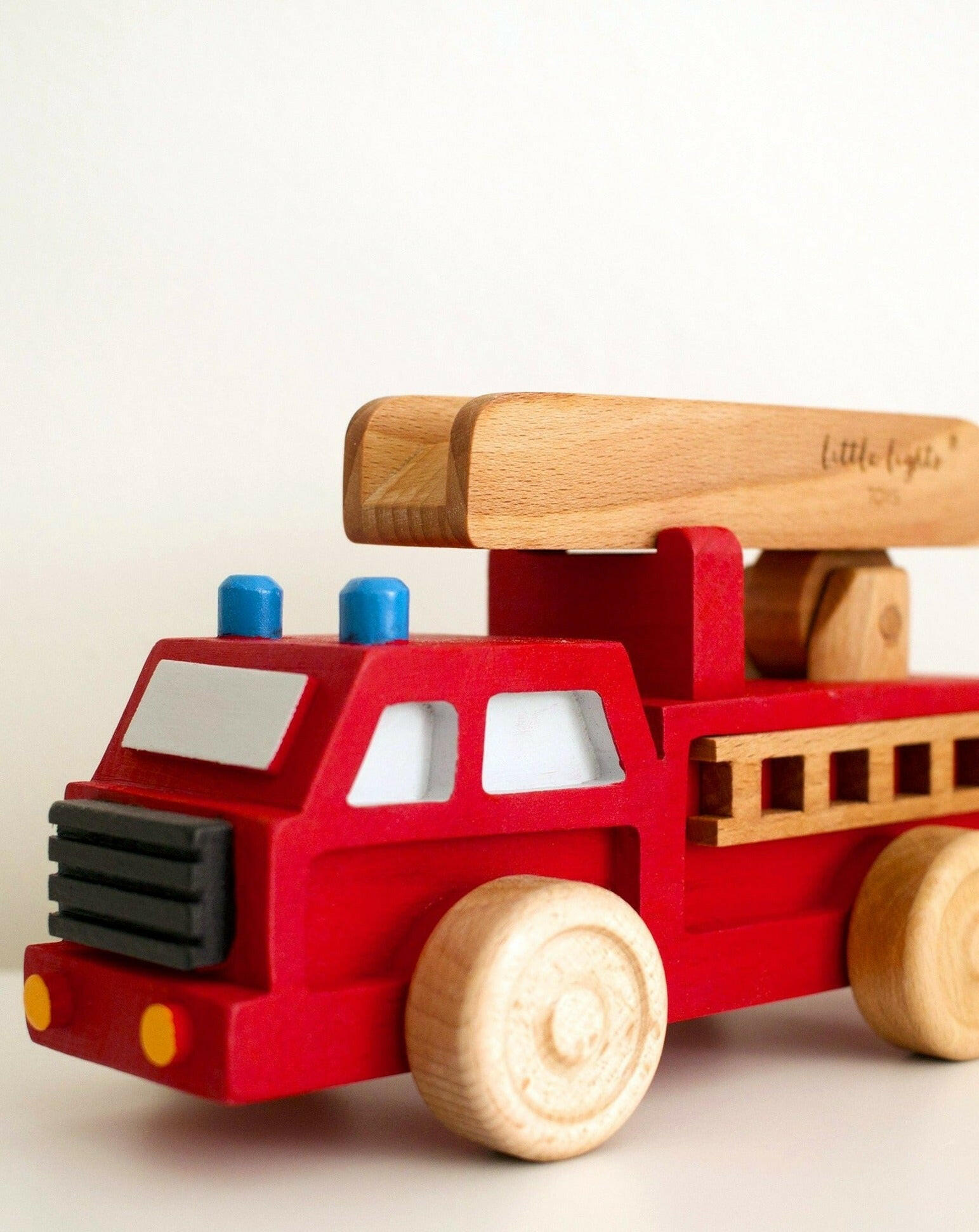 Fire Truck Toy Wooden Toys Little Lights