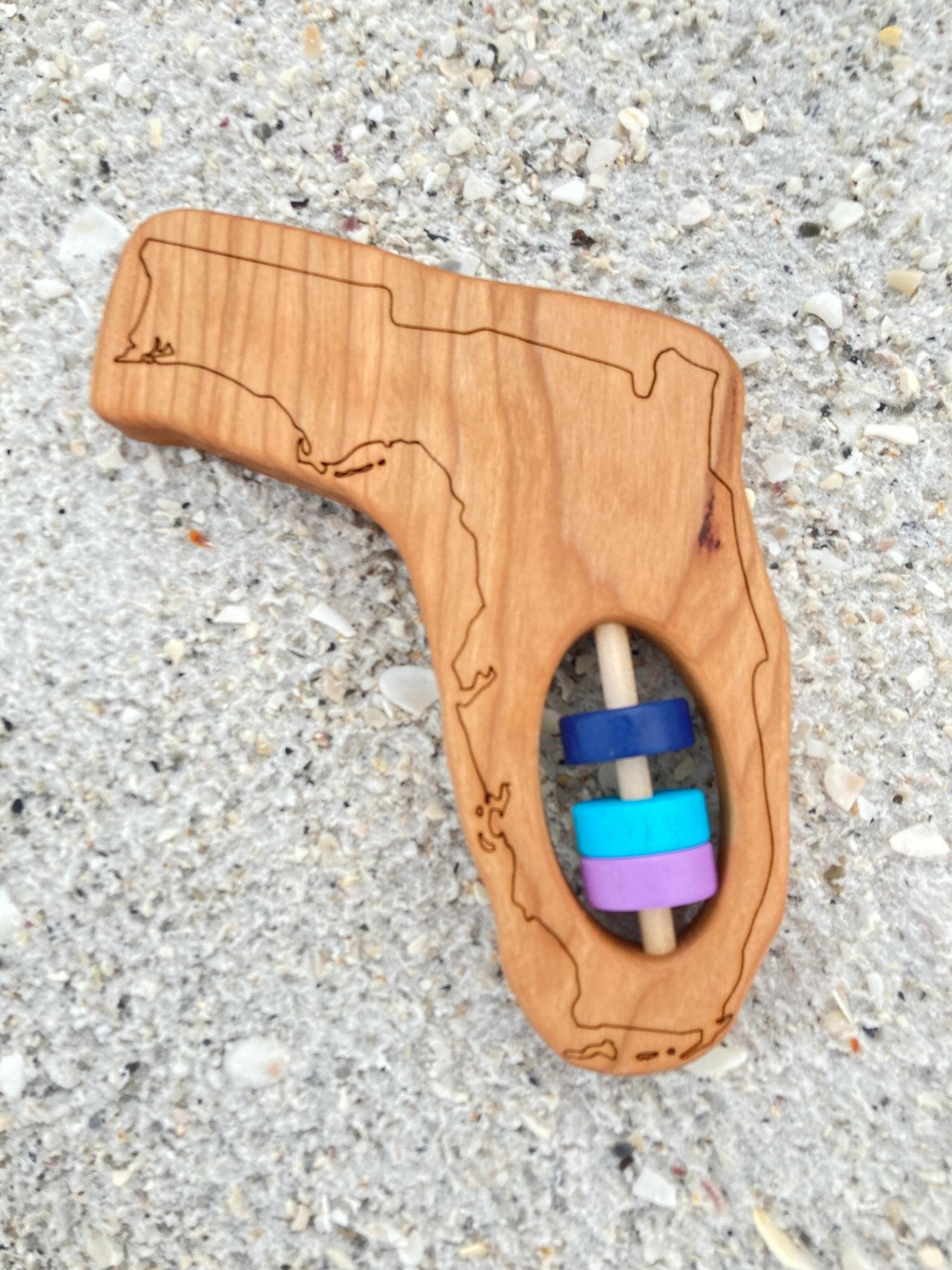 Florida State Wooden Baby Rattle™ State Rattle Bannor Toys