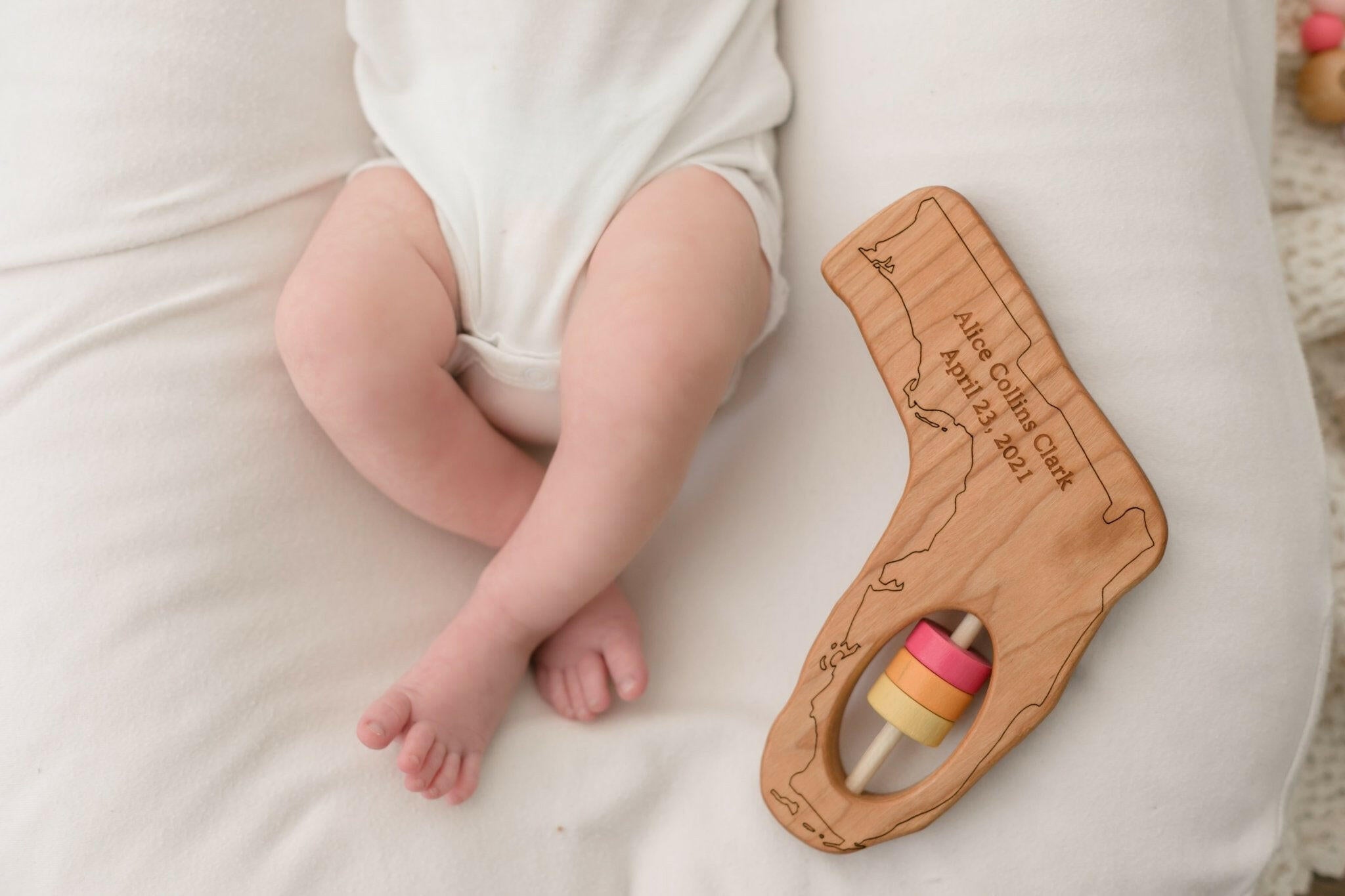 Florida State Wooden Baby Rattle™ State Rattle Bannor Toys