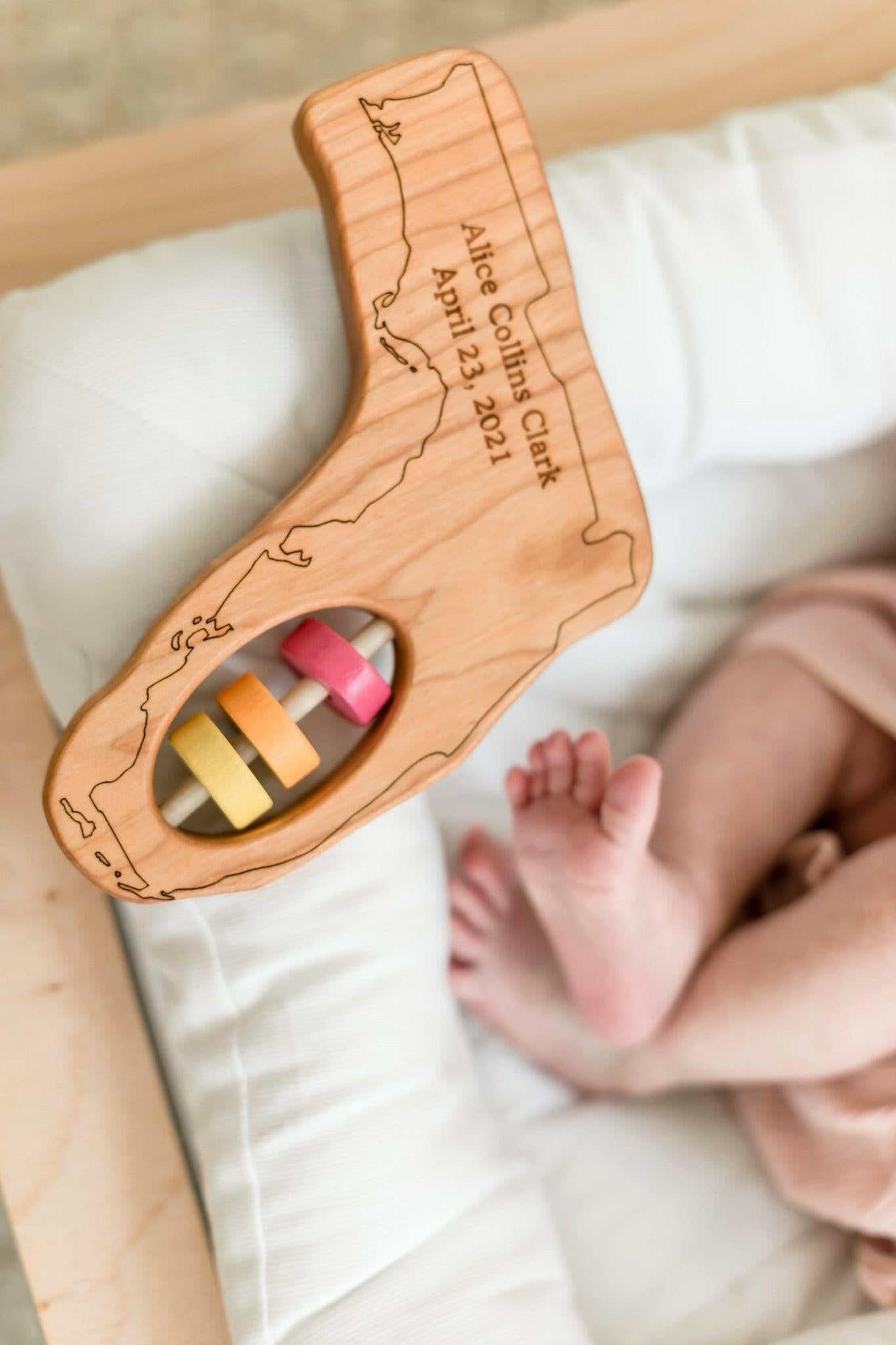 Florida State Wooden Baby Rattle™ State Rattle Bannor Toys