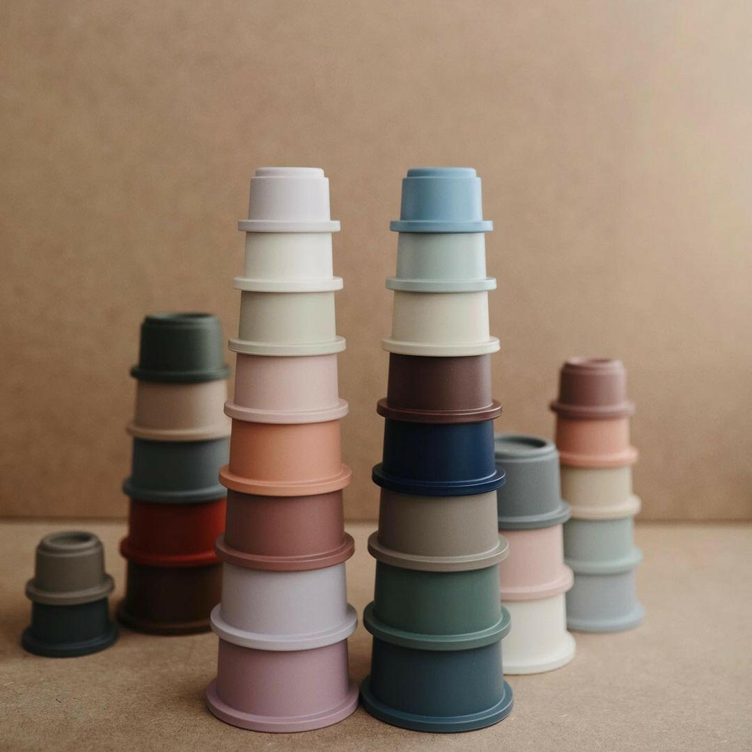 Stacking Cups Toy - Forest Baby Essentials Mushie