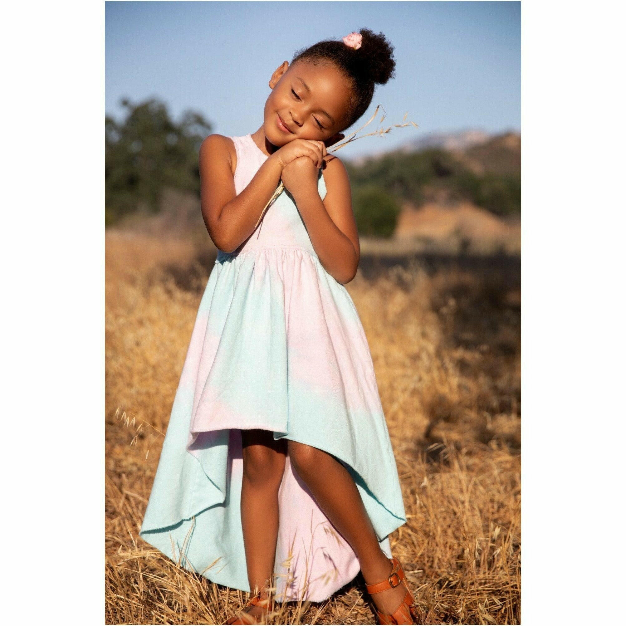 Organic Giselle Dress Cotton Candy Tie Dye Dresses Be Mi Los Angeles