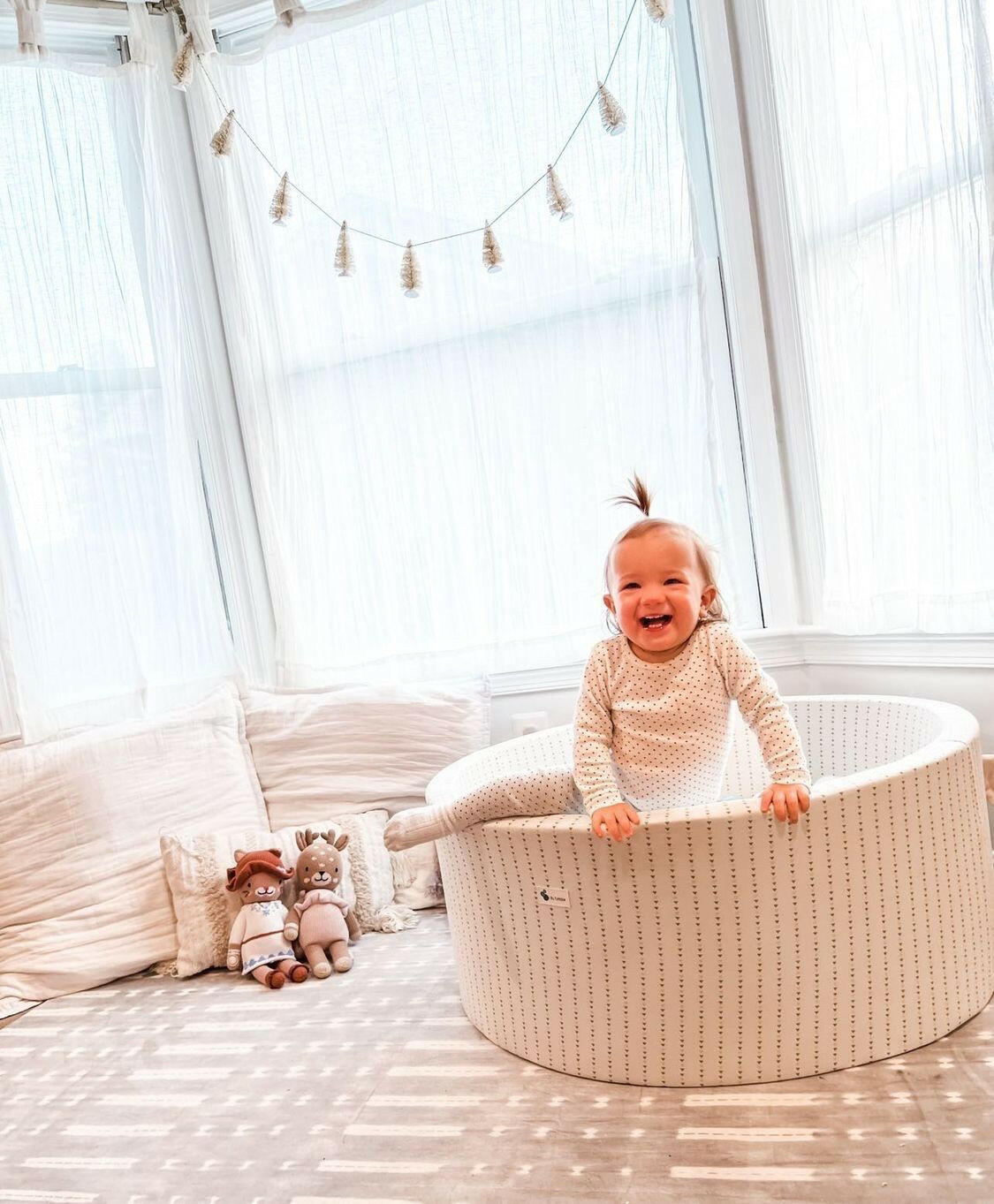 Boho Earth Tone Triangle on Ivory + 200 Pit Balls Ball Pit Bundles Little Big Playroom