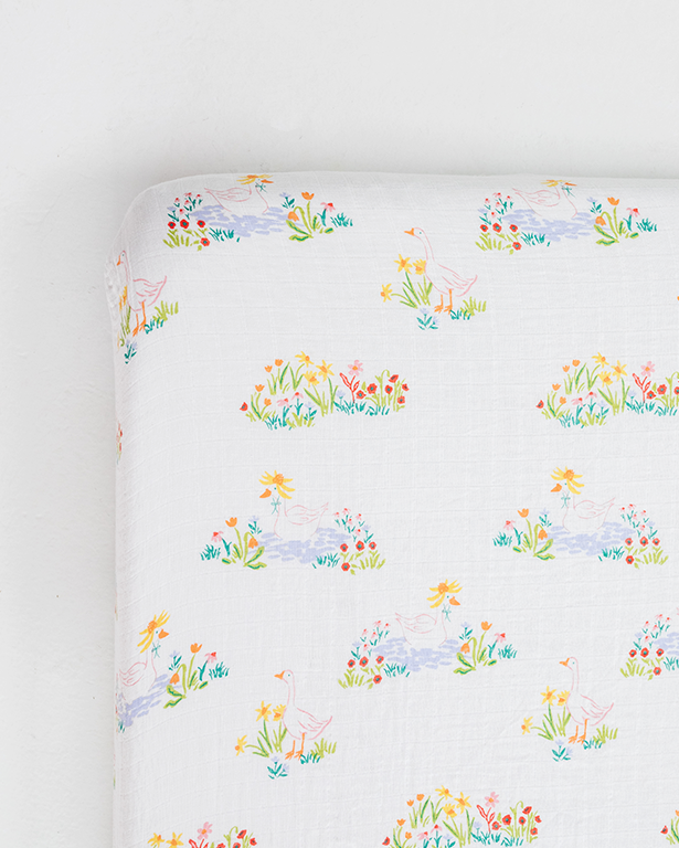 Garden Goose Crib Sheet Crib Sheets Clementine Kids