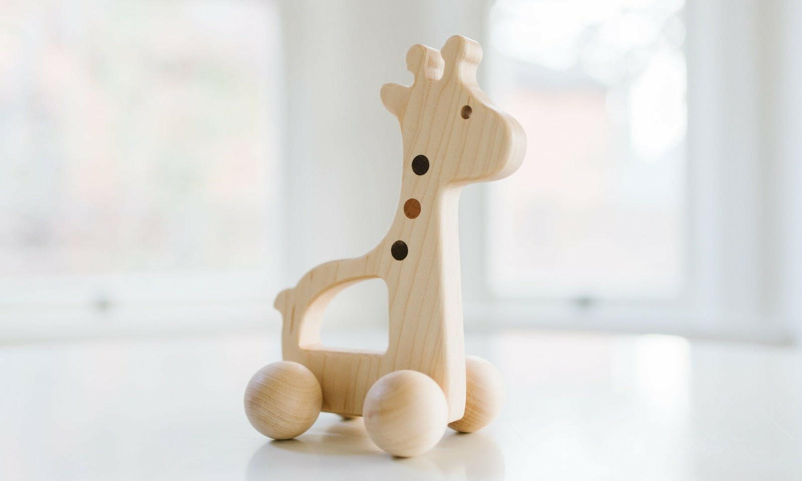 Giraffe Push Toy Wooden Toy Bannor Toys