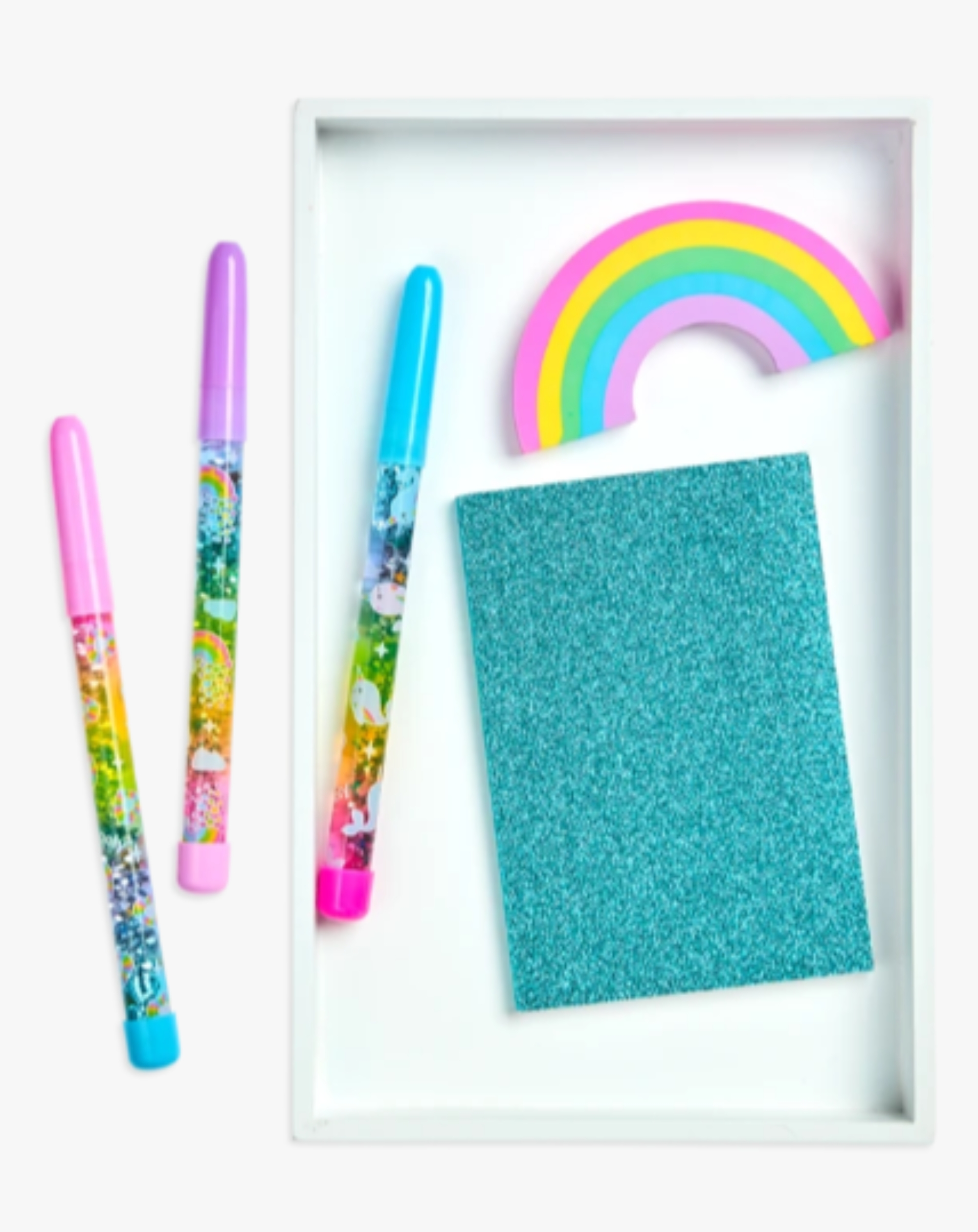 Oh My Glitter! Notebooks: Aquamarine & Sapphire - Set of 3 Art Supplies OOLY - Art & School Supplies