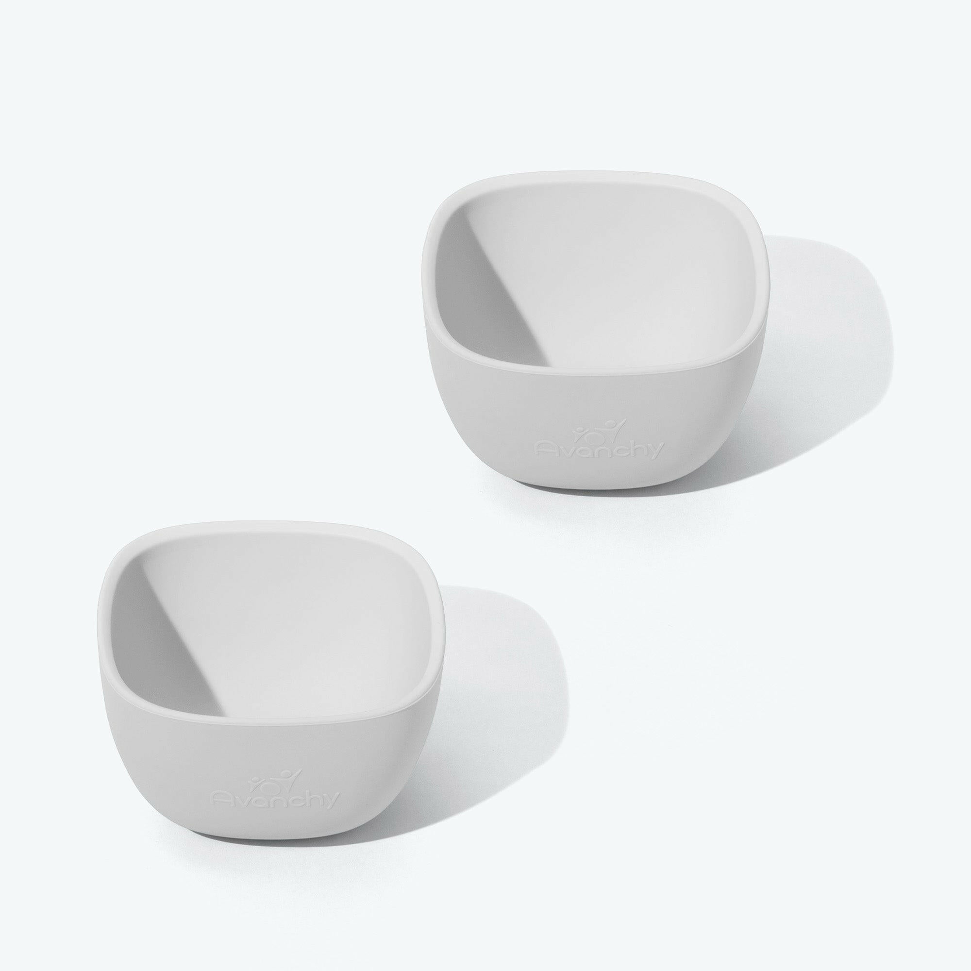 Avanchy La Petite Silicone Mini Bowl Infant Feeding Avanchy Sustainable Baby Dishware 2 Petite Bowls Gray