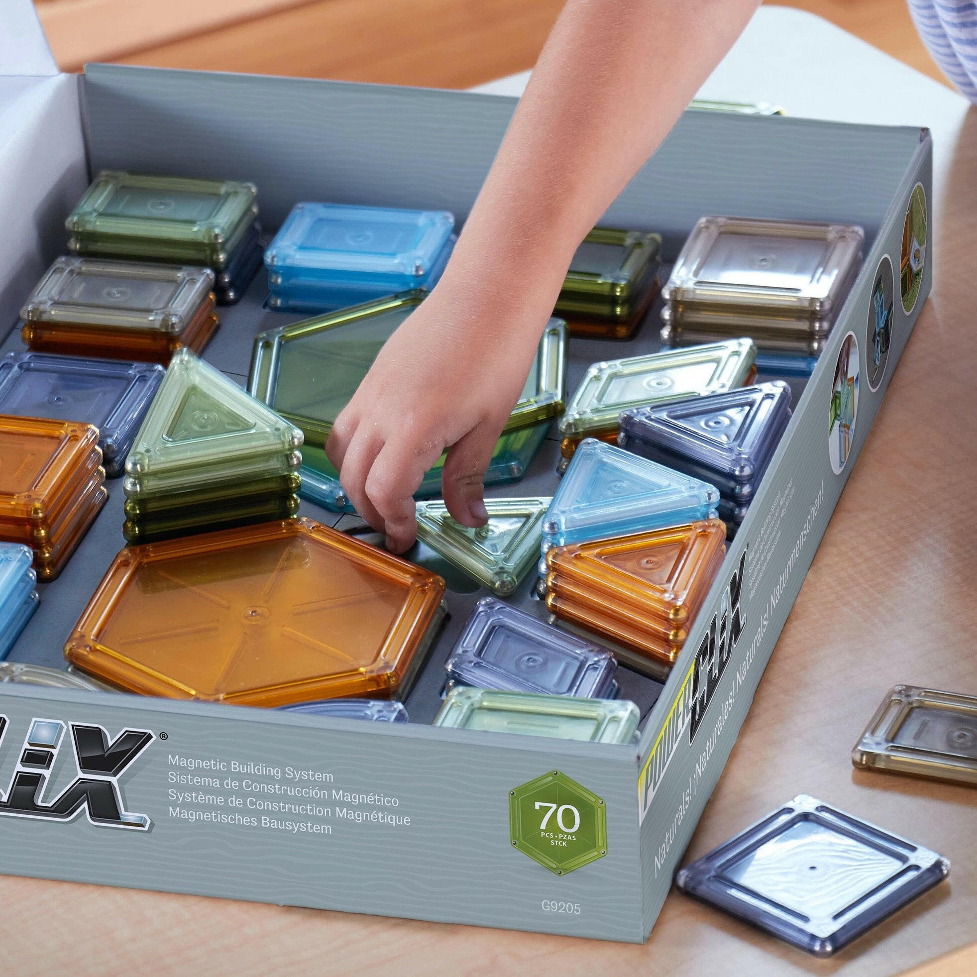 Guidecraft PowerClix® Solids Natural – 70 pc. set Kids Toys Guidecraft