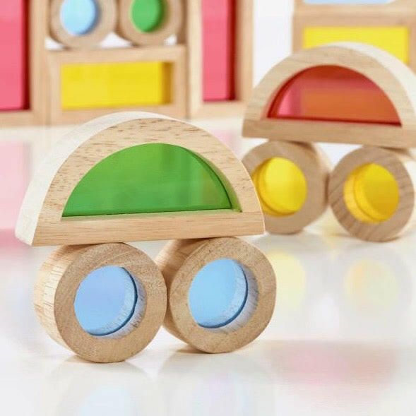 Jr. Rainbow Blocks - 40 pc. set Kids Toys Guidecraft
