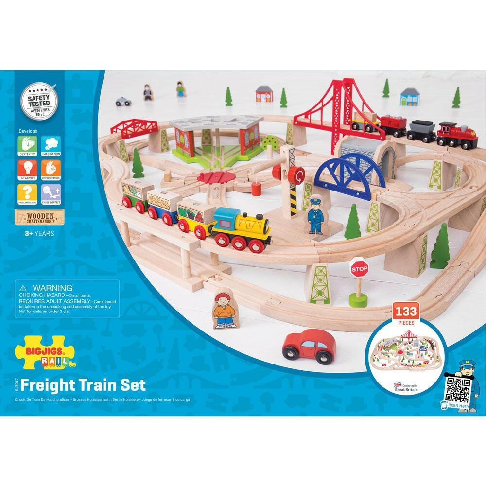 Freight Train Set by Bigjigs Toys US  Bigjigs Toys US