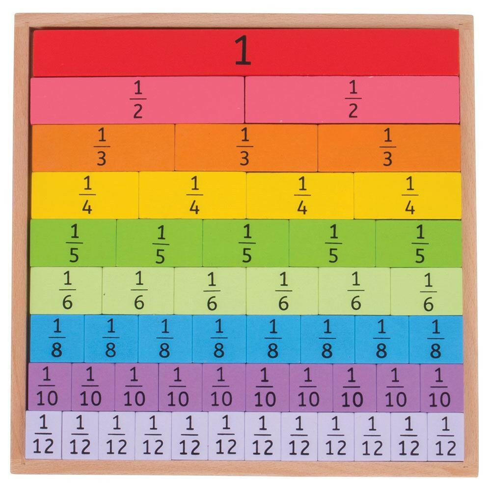 Fractions Tray by Bigjigs Toys US  Bigjigs Toys US