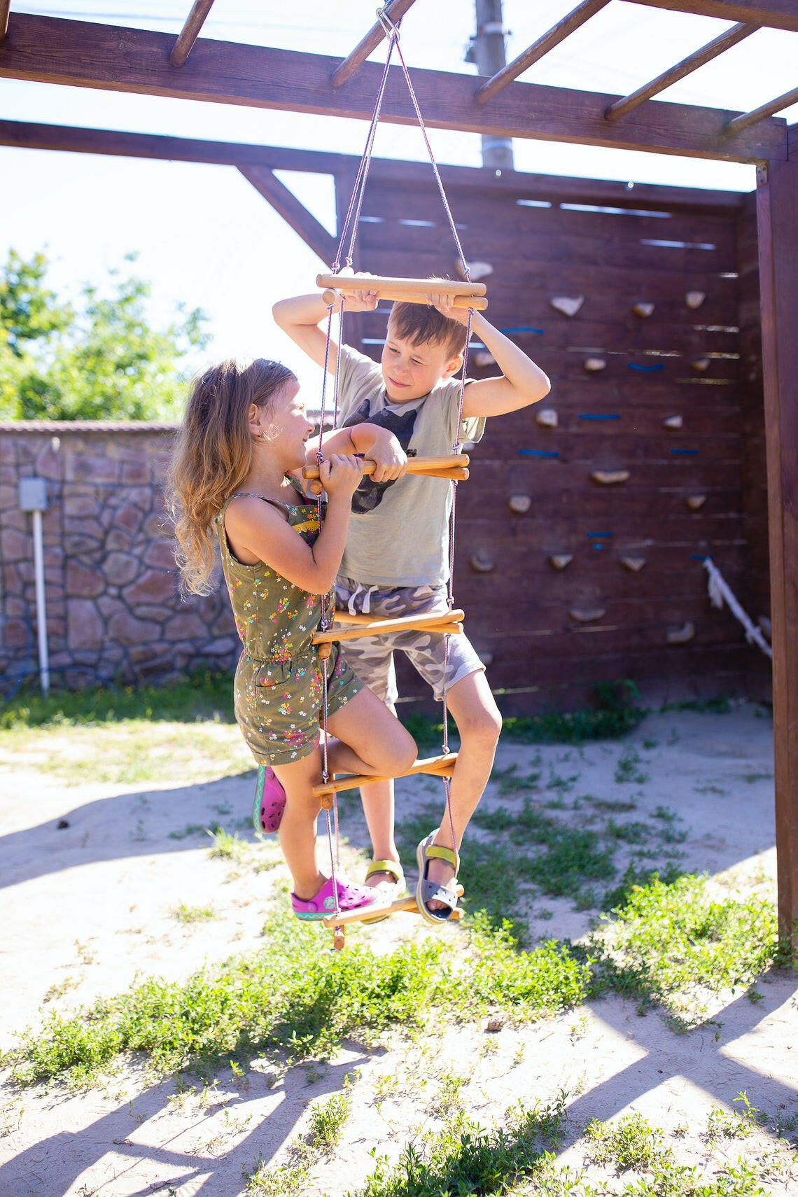 Triangle rope ladder for kids Single Swing Goodevas