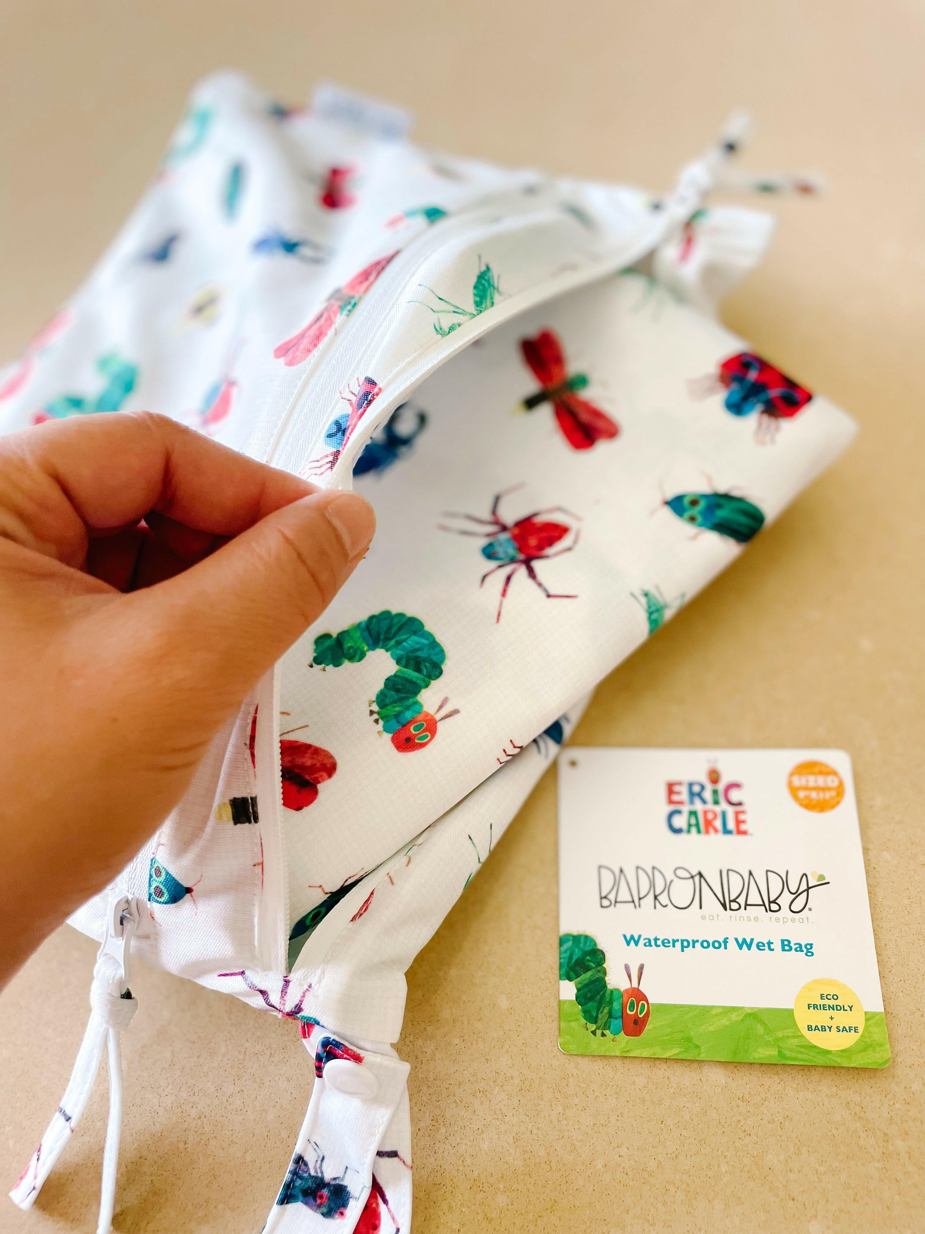Bug World - Waterproof Wet Bag (For mealtime, on-the-go, and more!) - from the World Of Eric Carle SALE BapronBaby