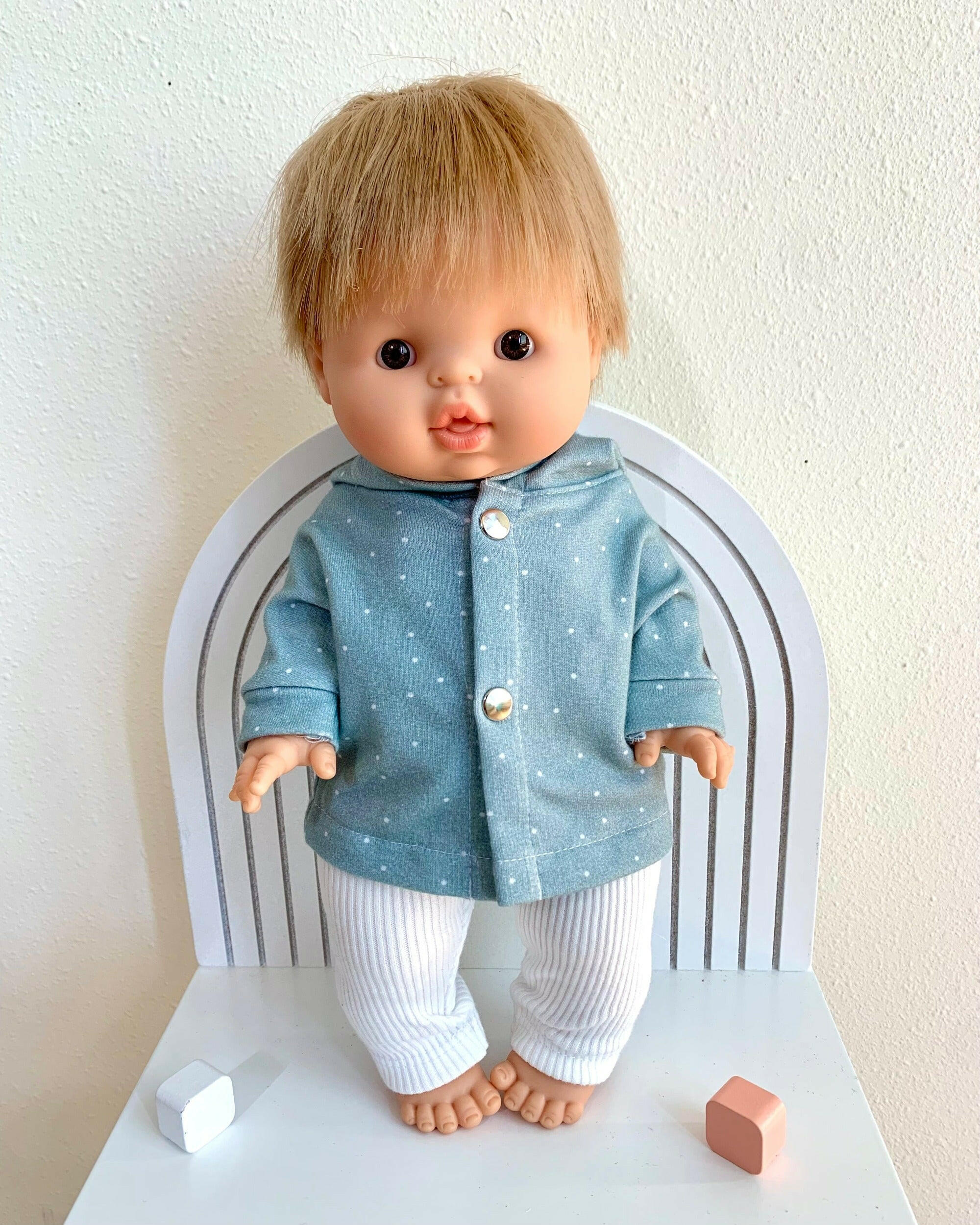Doll Sweatshirt Doll Clothing Little Wonder & Co. Sage
