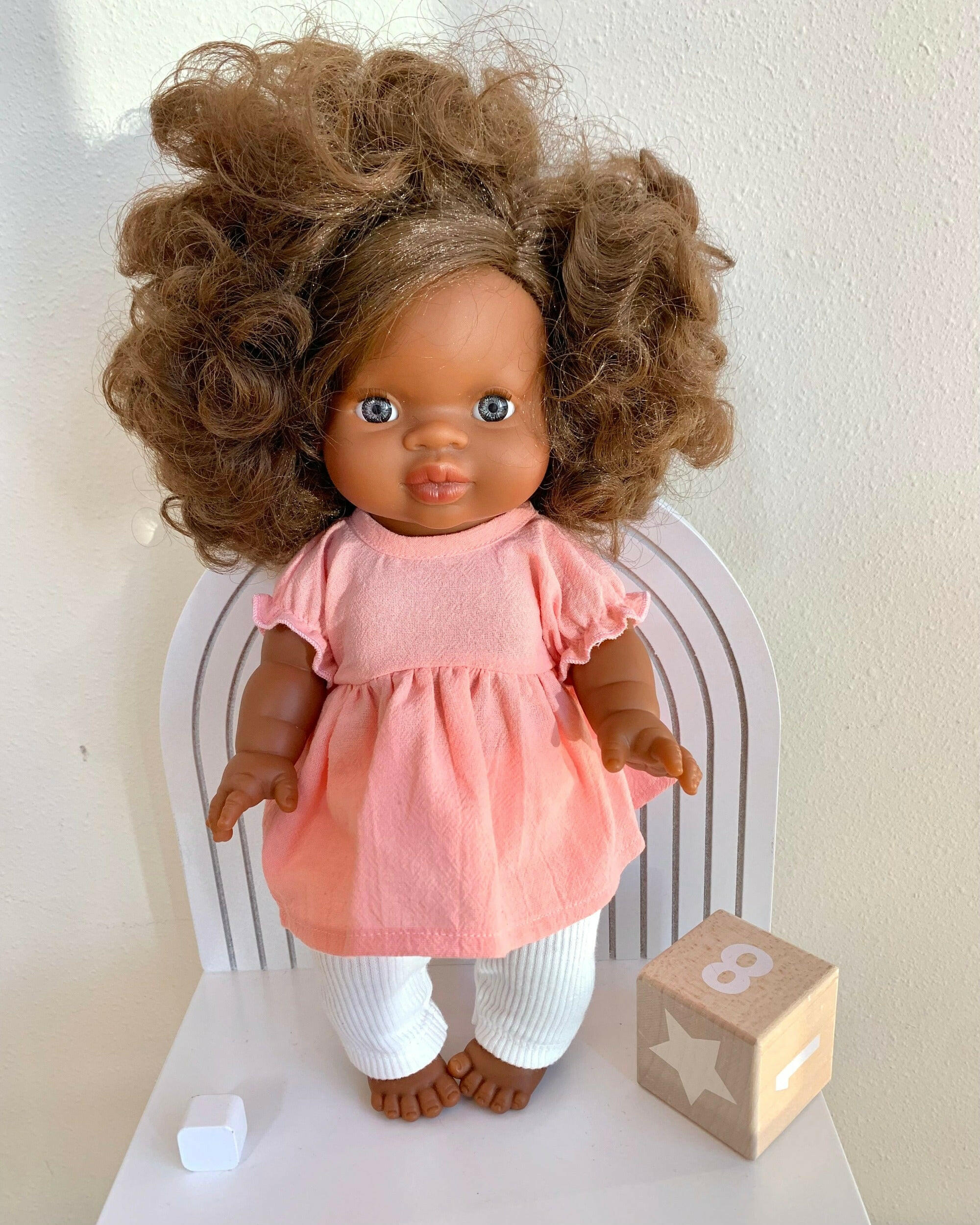 Jeanne Double Gauze Dress Little Wonder & Co Soft Pink