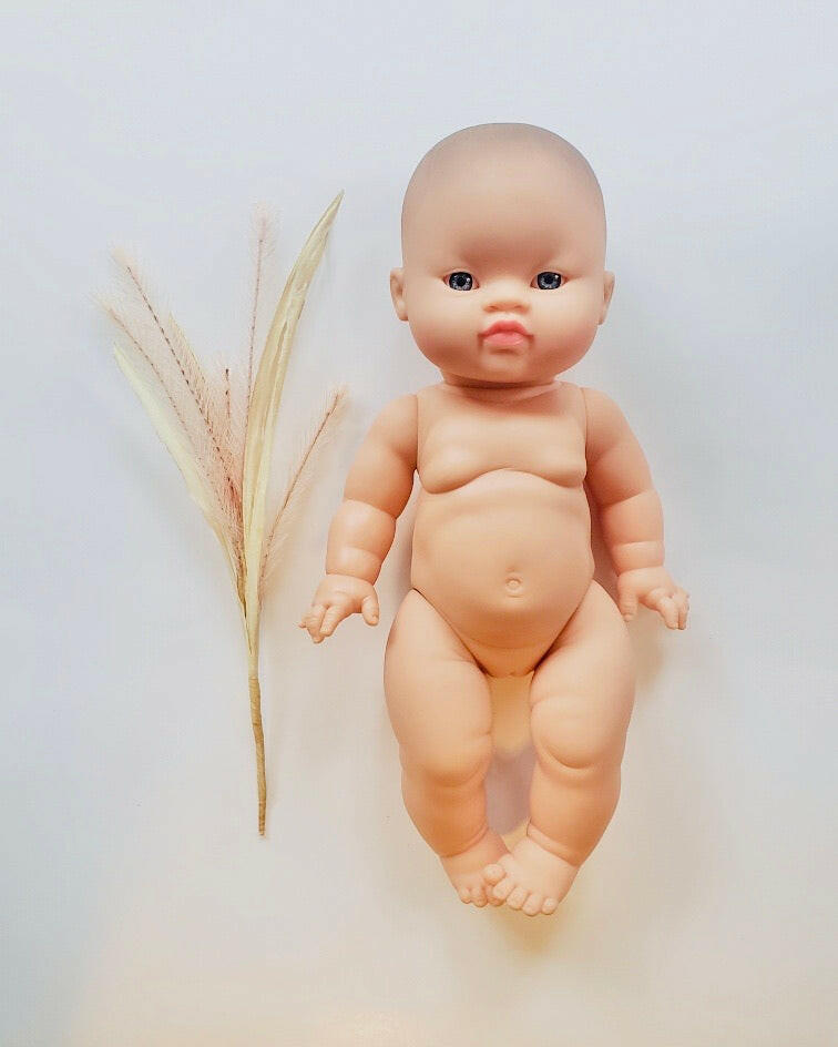 MiniKane Asian Baby Girl Doll with Blue Eyes Dolls Minikane