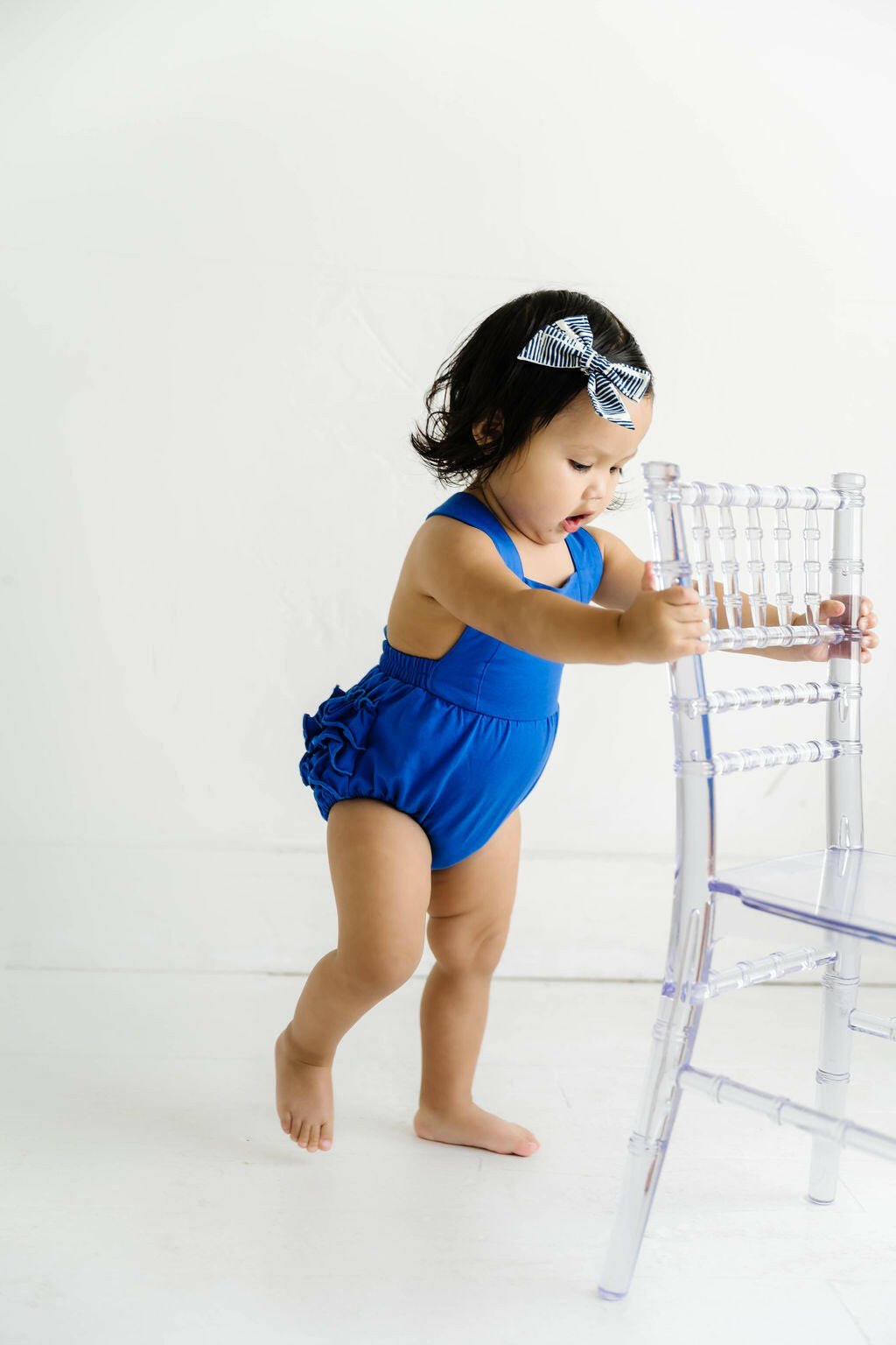 Isla Romper in Deep Sea romper Ollie Jay