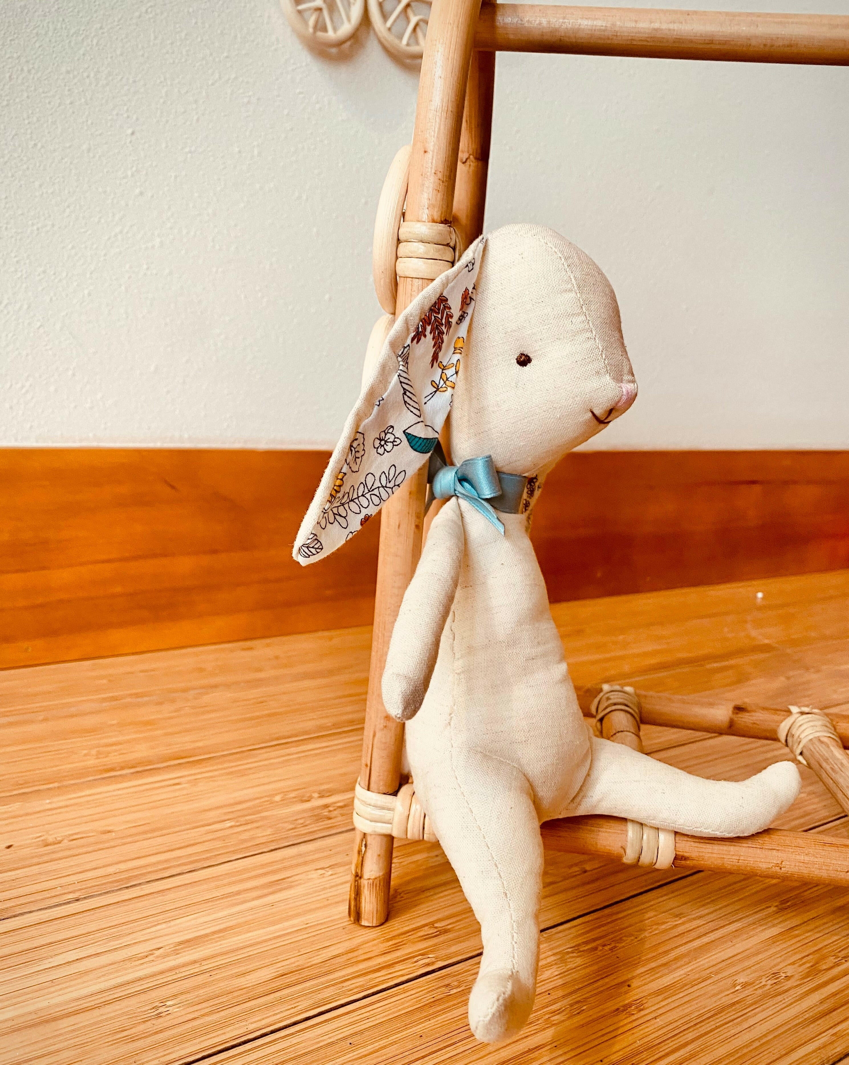 Organic Cotton Linen Bunny Rabbit Stuffies Little Wonder & Co. Bo Rabbit