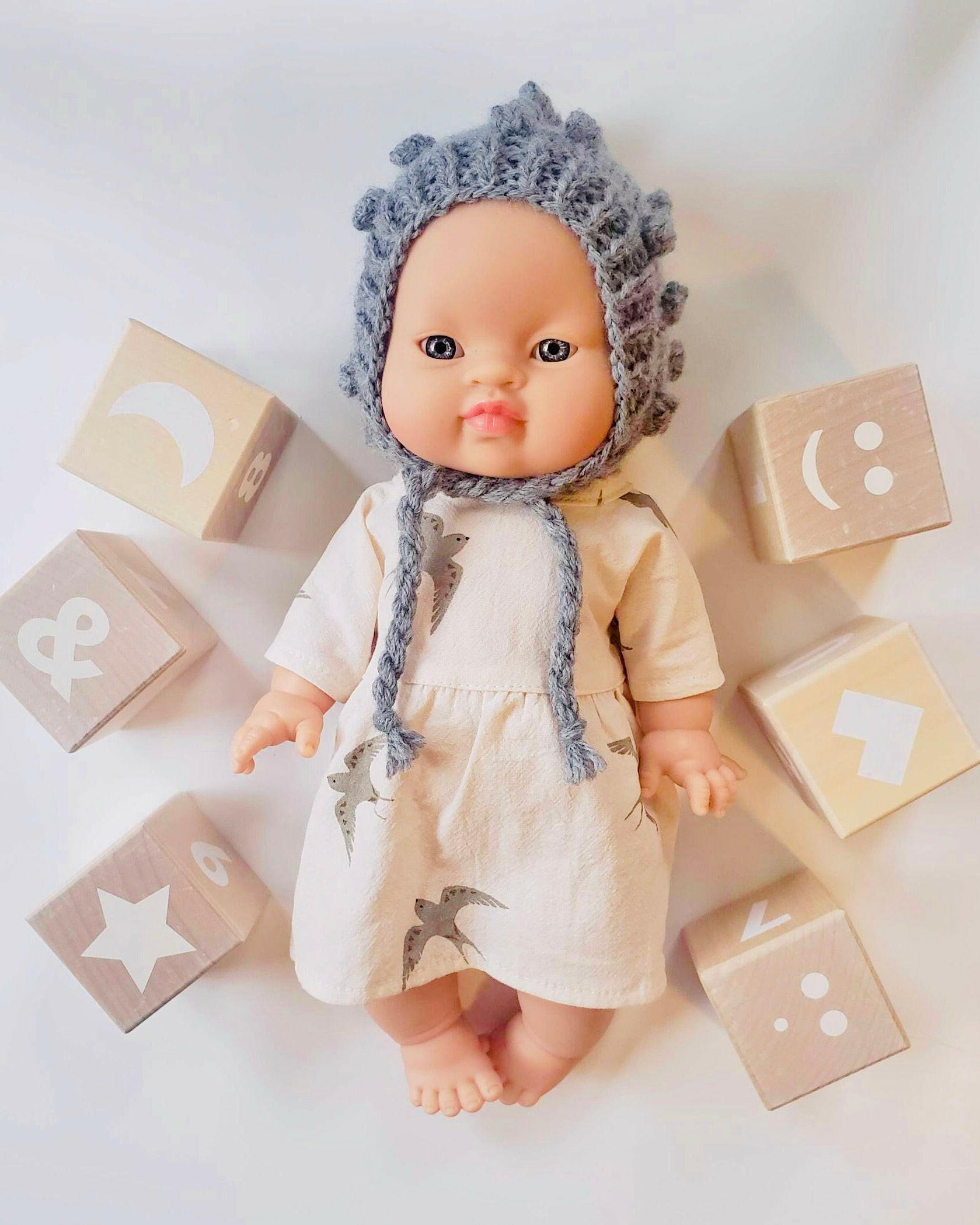 MiniKane Asian Baby Girl Doll with Blue Eyes Dolls Minikane