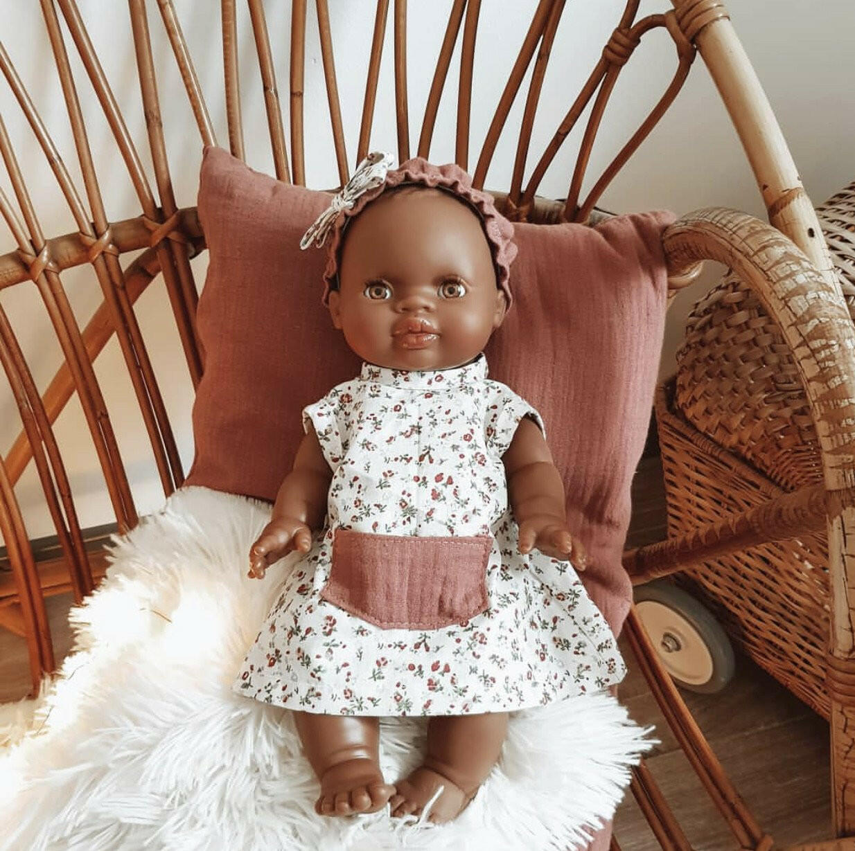 Minikane Little Black Baby Girl Doll - Brown Eyes Dolls Minikane