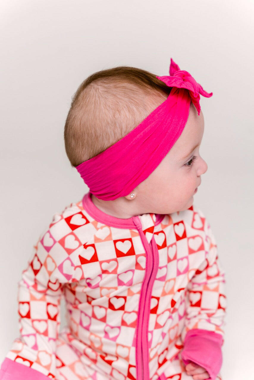Heart Checkered Zipper Romper Baby & Toddler In my Jammers