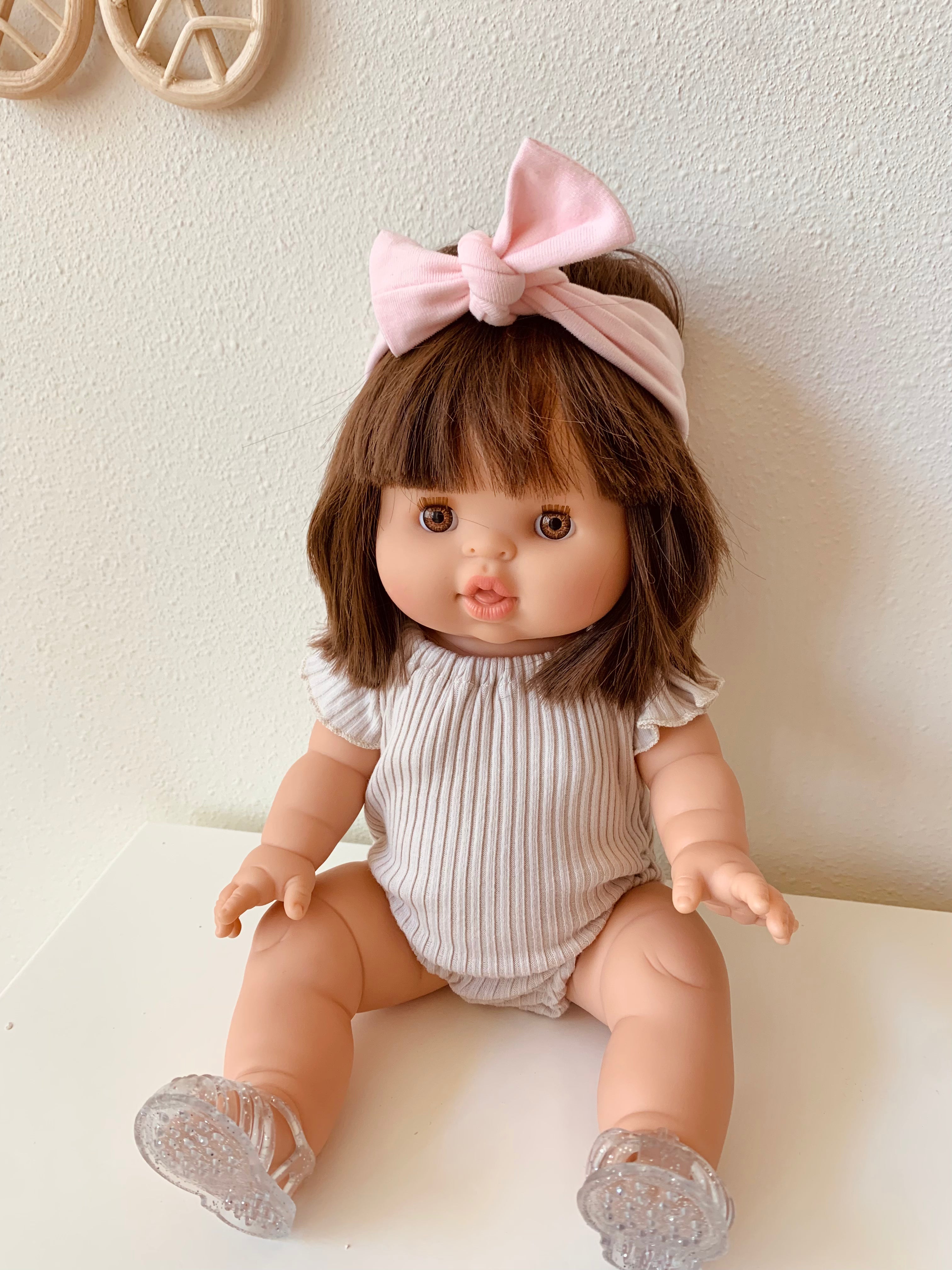 Doll Romper Doll Clothing Little Wonder & Co. Beige
