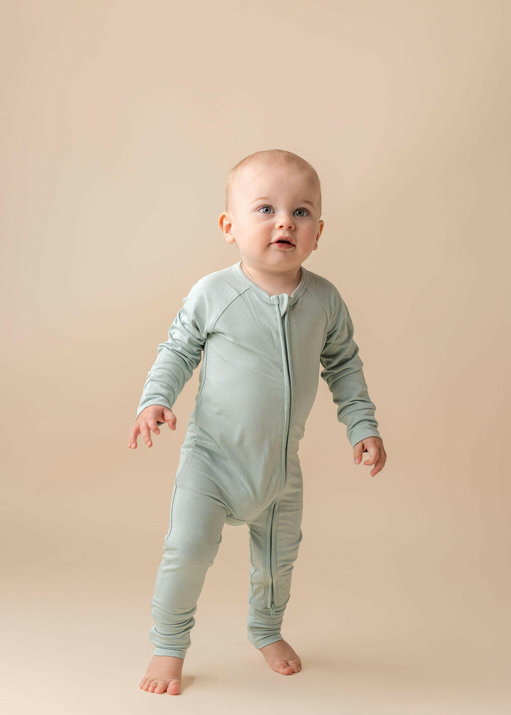 Seafoam Zipper Romper Baby & Toddler In my Jammers