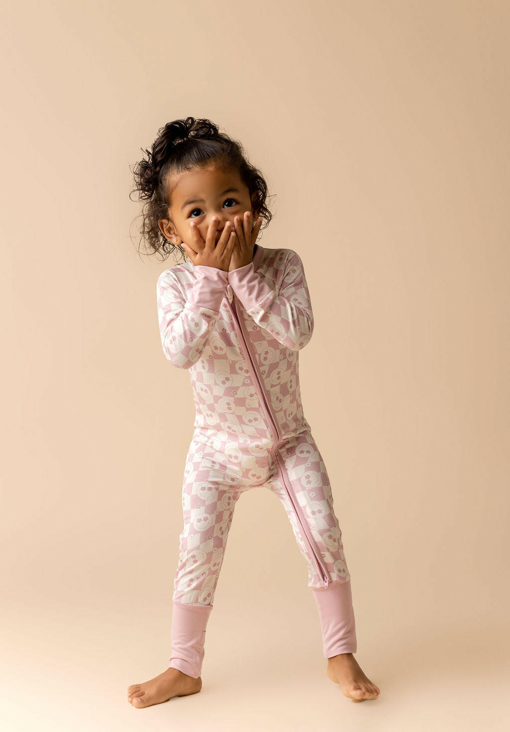 Mauve Wavy Checkered Zipper Romper - Jammers x Karrie Locher Baby & Toddler In my Jammers