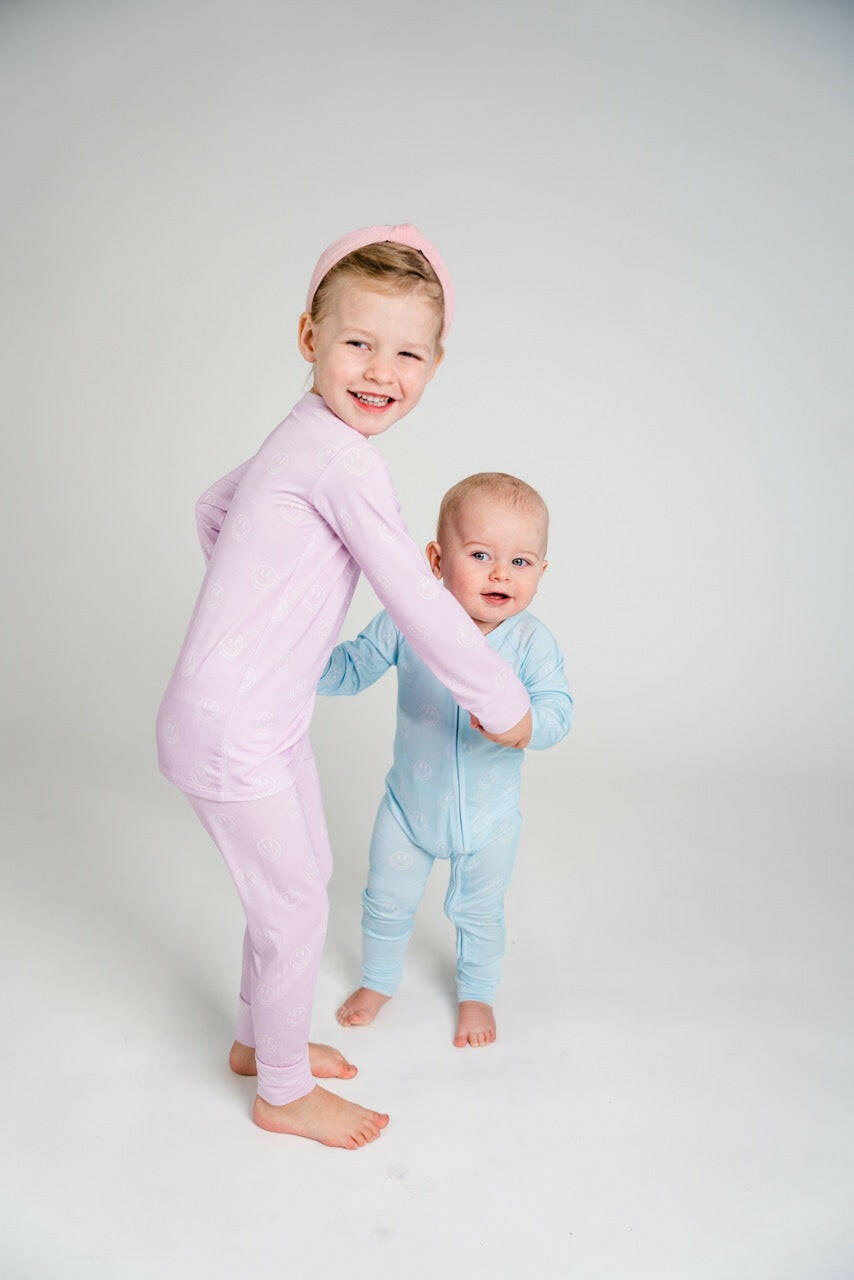 Ocean Blue Smiley Zipper Romper Baby & Toddler In my Jammers