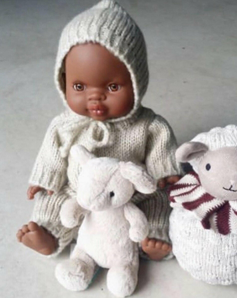 Minikane Little Black Baby Girl Doll - Brown Eyes Dolls Minikane