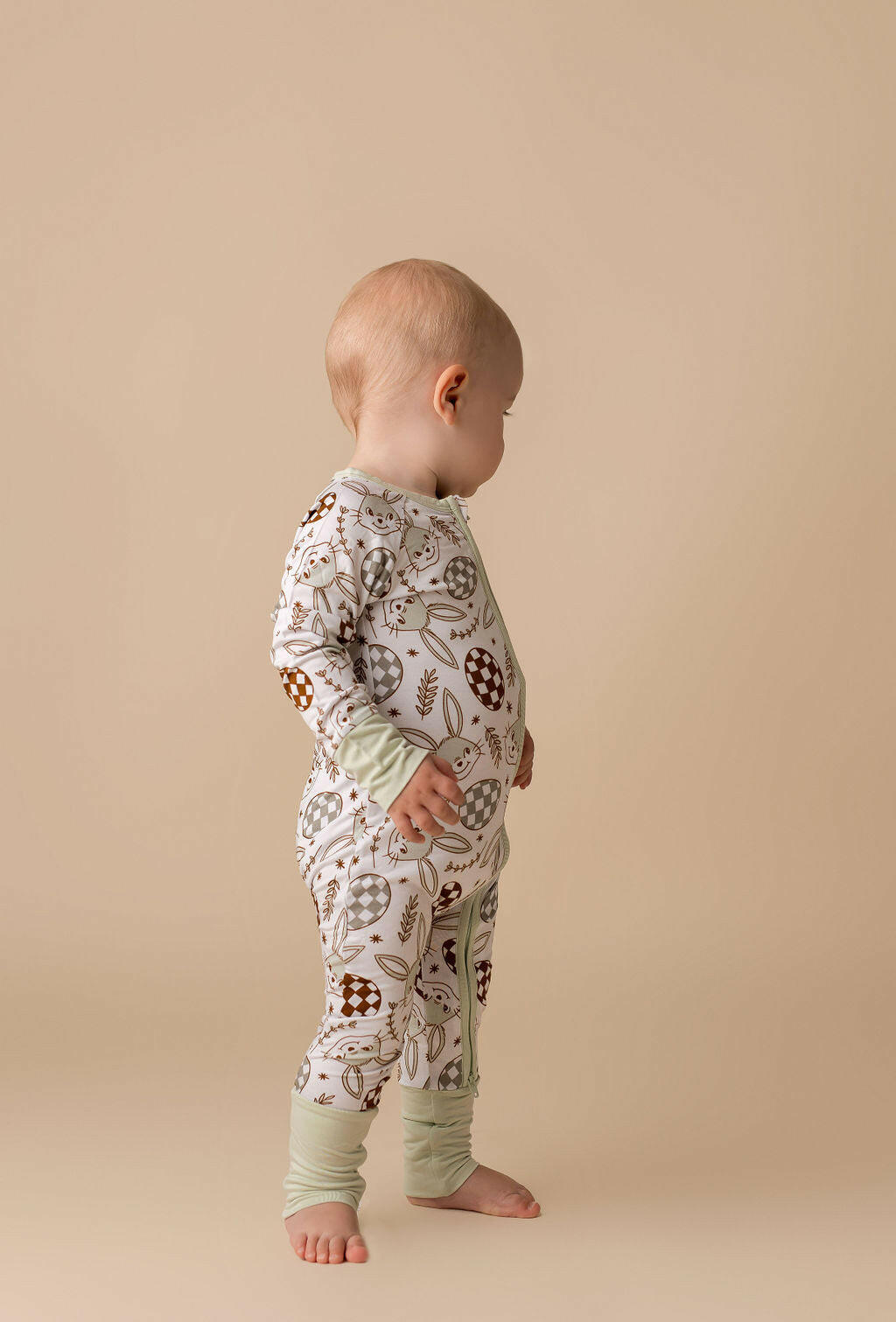 Mint Bunny Zipper Romper Baby & Toddler In my Jammers