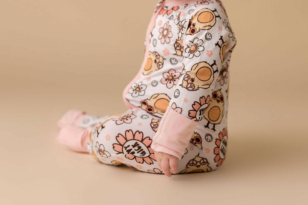 Groovy Chick Zipper Romper Baby & Toddler In my Jammers