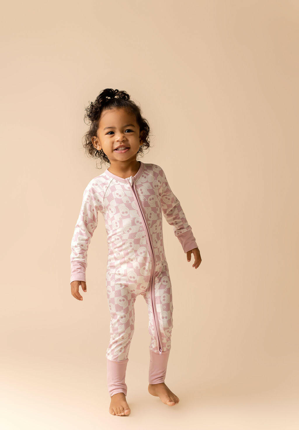 Mauve Wavy Checkered Zipper Romper - Jammers x Karrie Locher Baby & Toddler In my Jammers