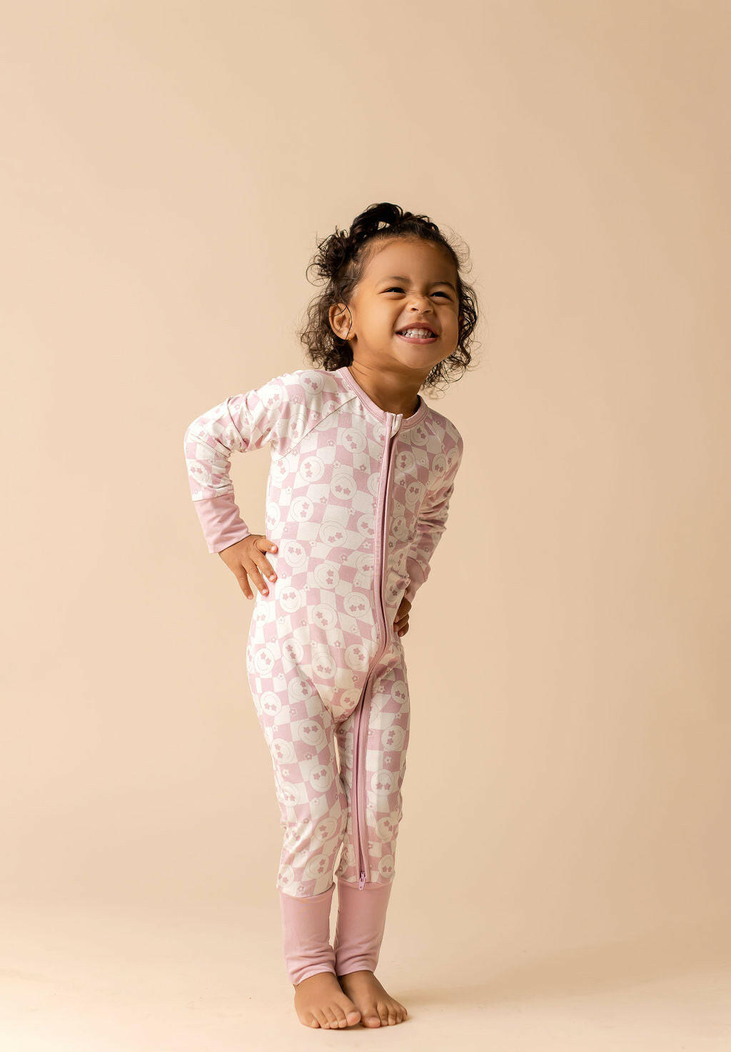 Mauve Wavy Checkered Zipper Romper - Jammers x Karrie Locher Baby & Toddler In my Jammers