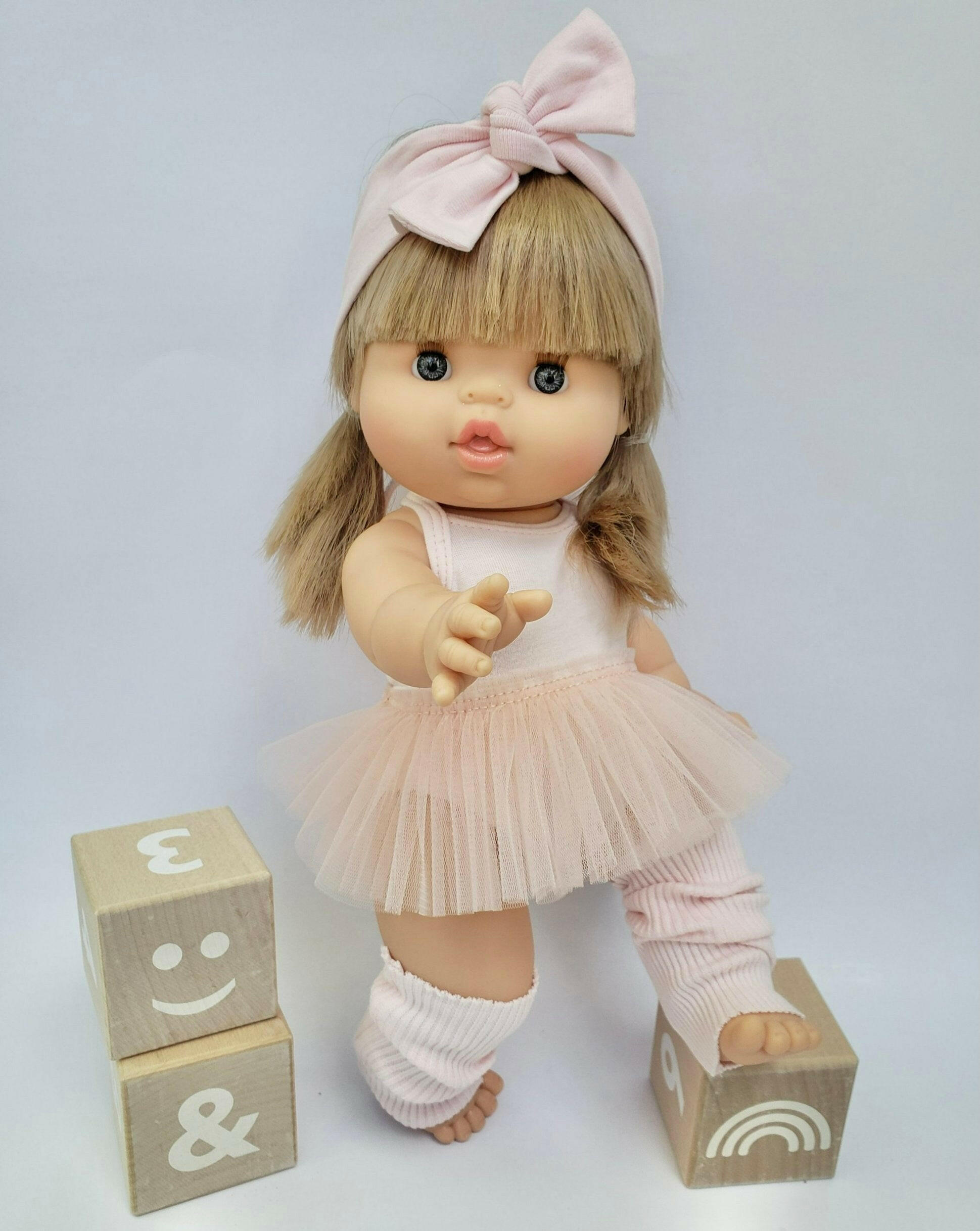 Bodysuit & Tutu - Soft Pink Doll Clothing Little Wonder & Co.