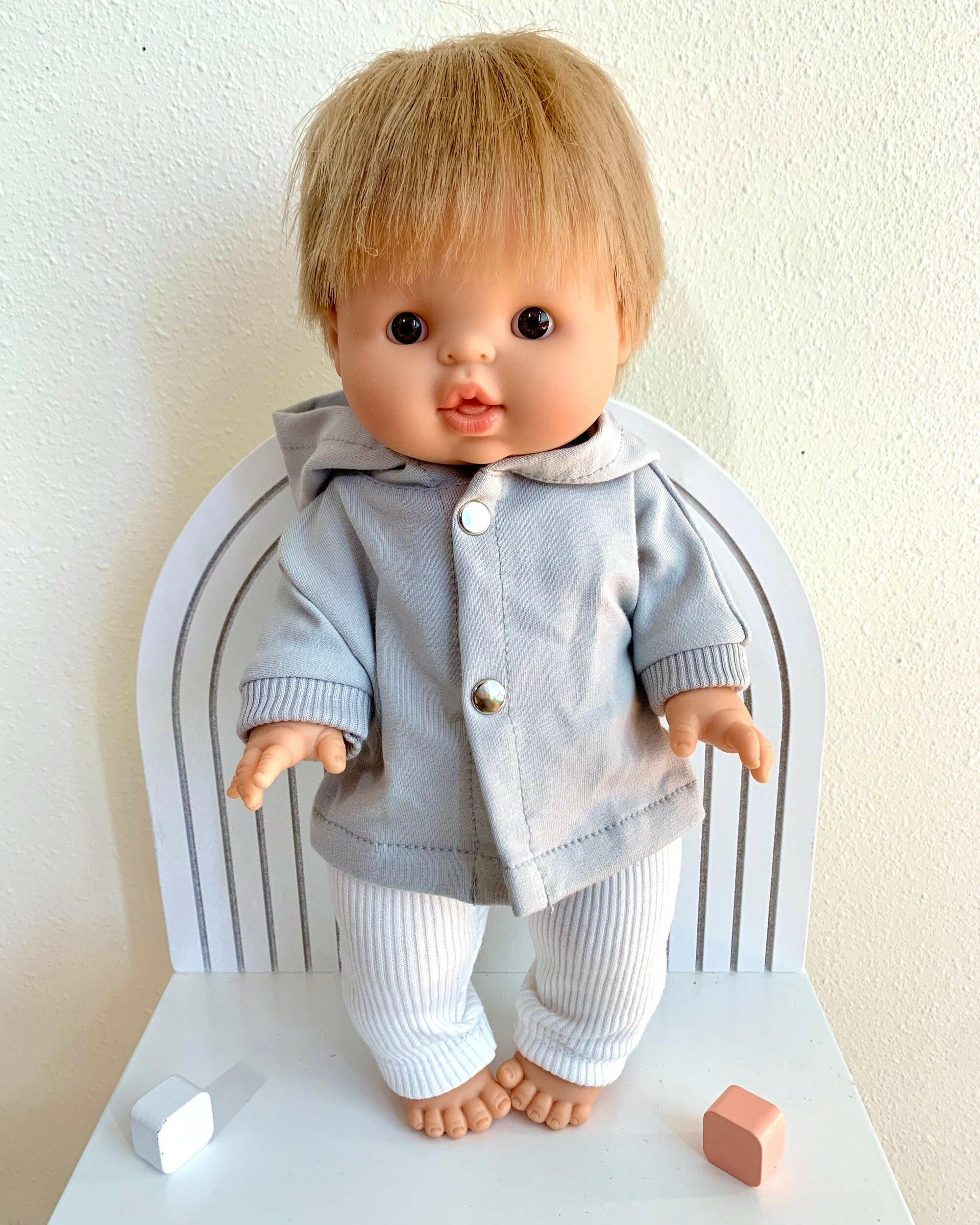 Doll Sweatshirt Doll Clothing Little Wonder & Co. Ash