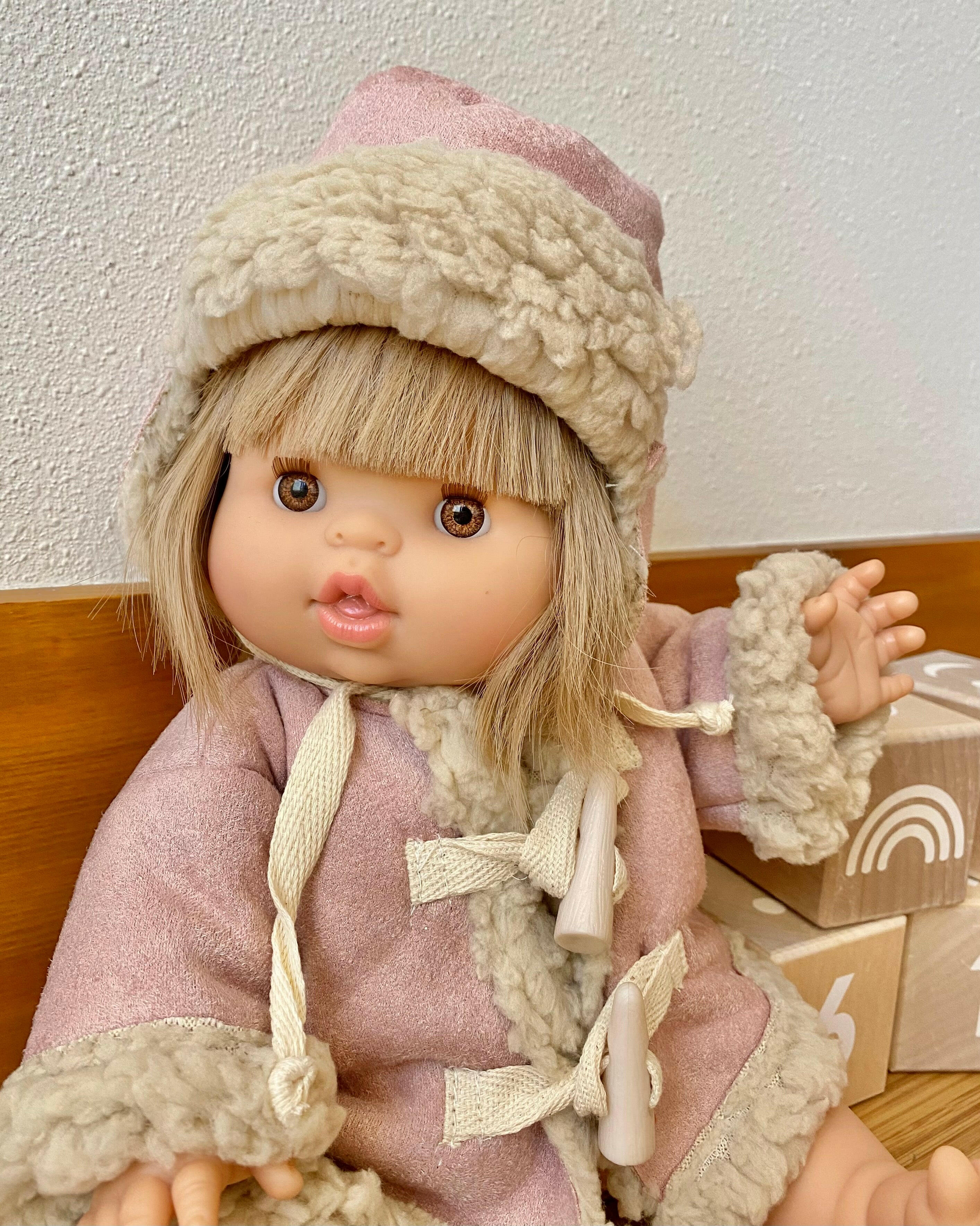 Blush Sherpa Doll Bonnet Doll Clothing Little Wonder & Co.