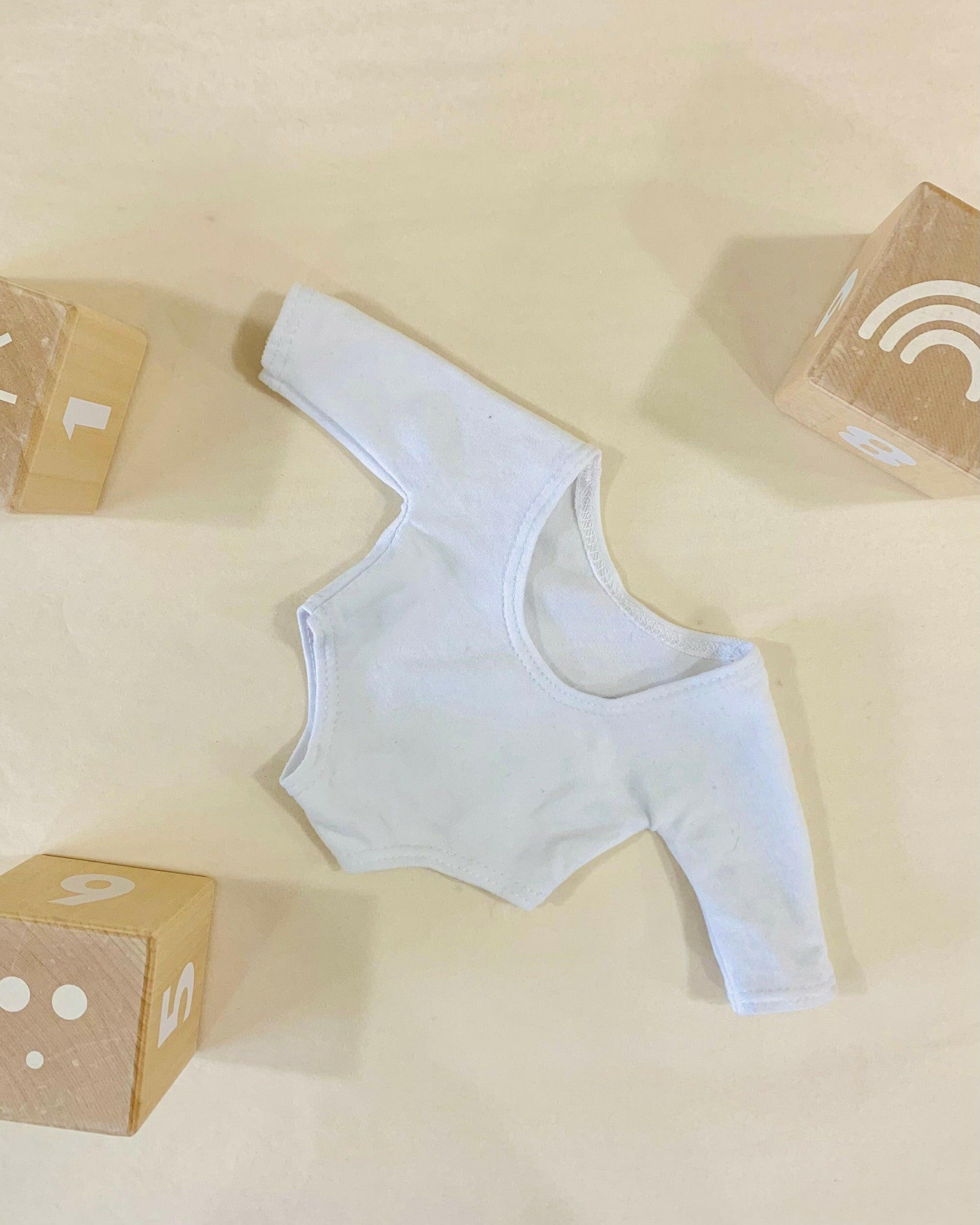 Long-Sleeve Bodysuits Doll Clothing Little Wonder & Co. White