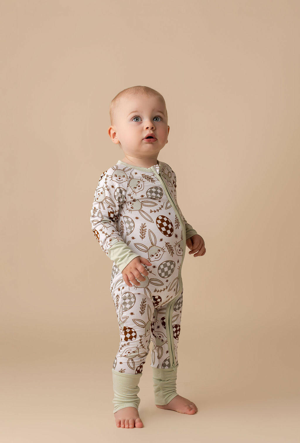 Mint Bunny Zipper Romper Baby & Toddler In my Jammers