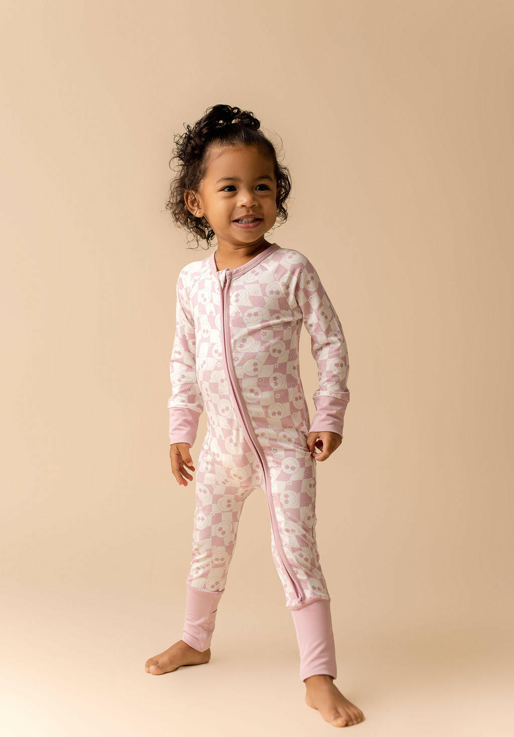 Mauve Wavy Checkered Zipper Romper - Jammers x Karrie Locher Baby & Toddler In my Jammers
