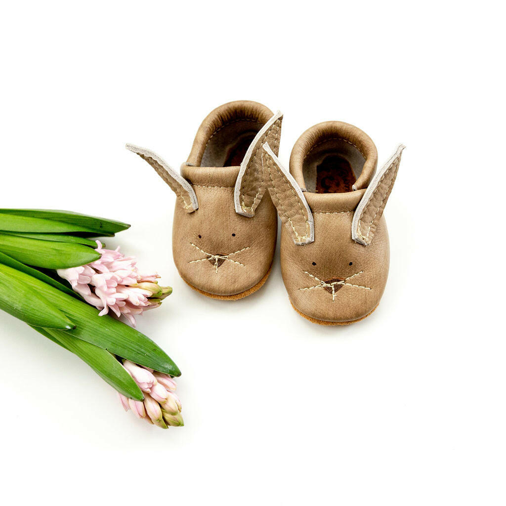 Dune Bunnies // Cute Critters Leather Shoes Baby and Toddler Bunny Baby Shoes Starry Knight Design