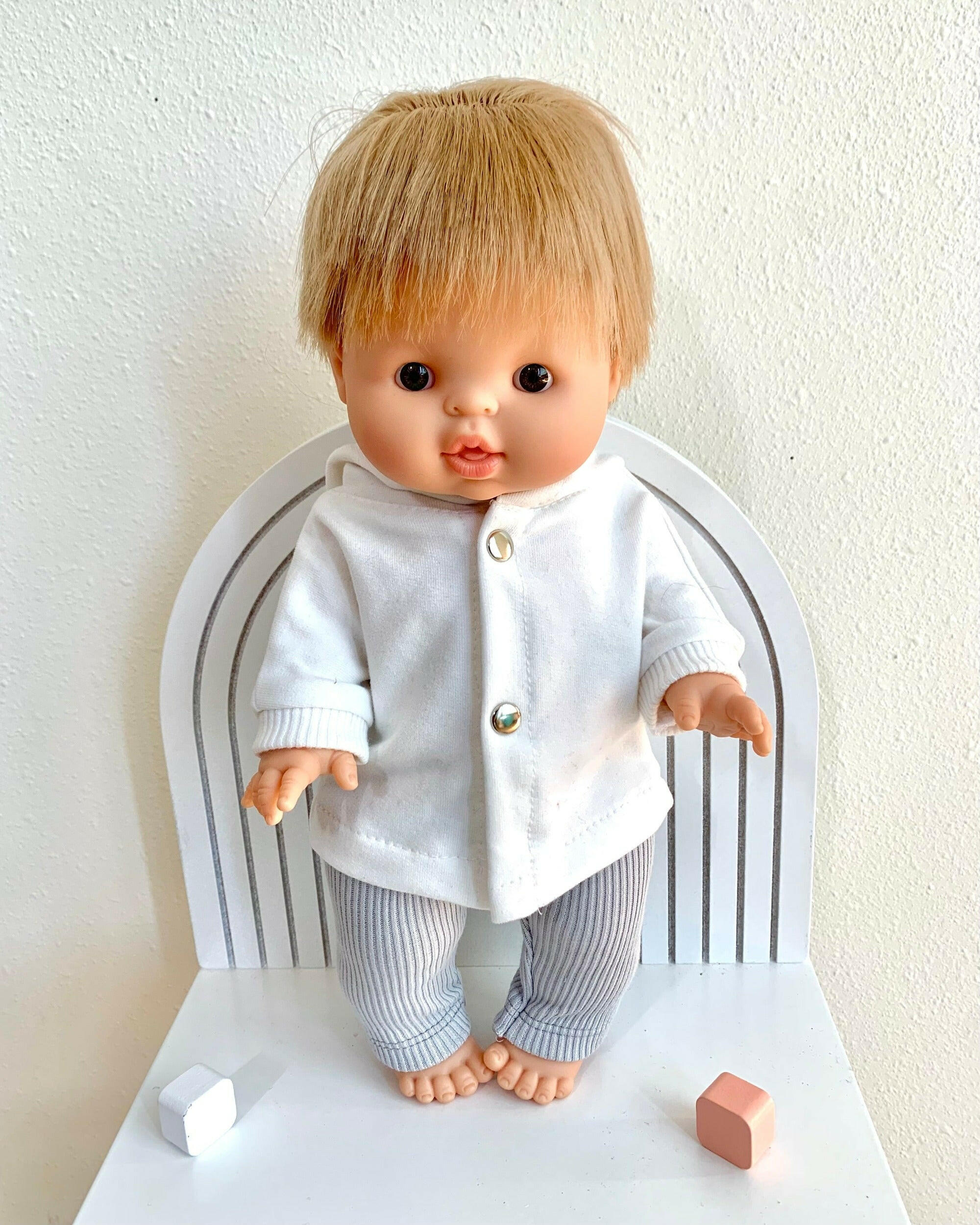 Doll Sweatshirt Doll Clothing Little Wonder & Co. White